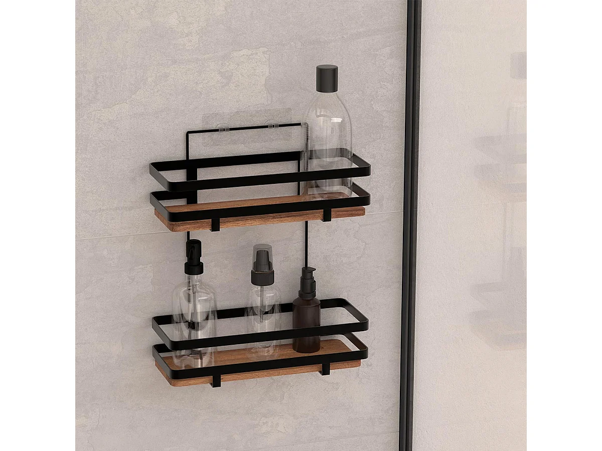 Plato de ducha de madera de 2 niveles