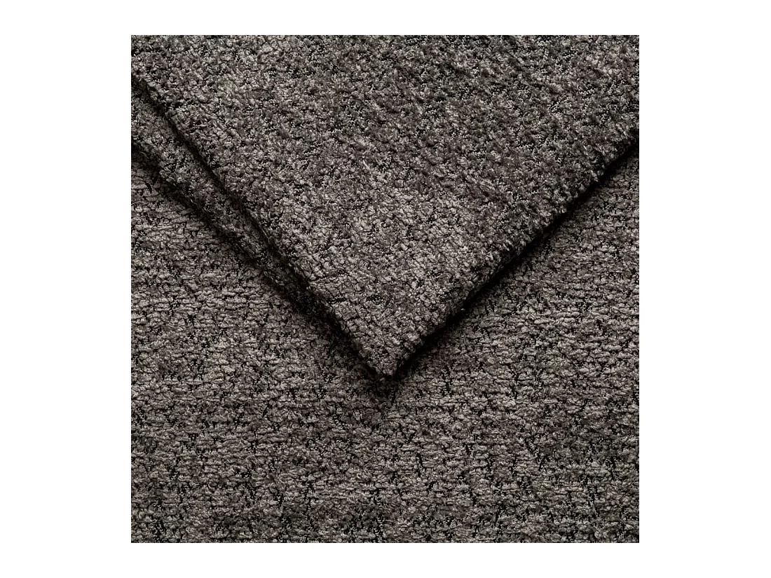 Sofa 3-Sitzer, Komfort Couch BALOO, stoff Schenille & Bouclé, Anthrazit