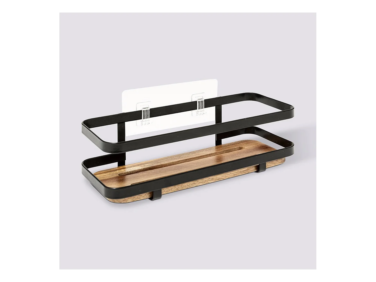 Étagère de Douche en Bois "Blackacia" 25cm Noir