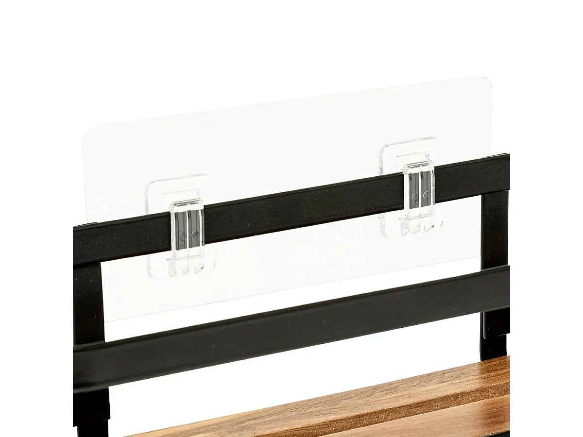 Étagère de Douche en Bois "Blackacia" 25cm Noir