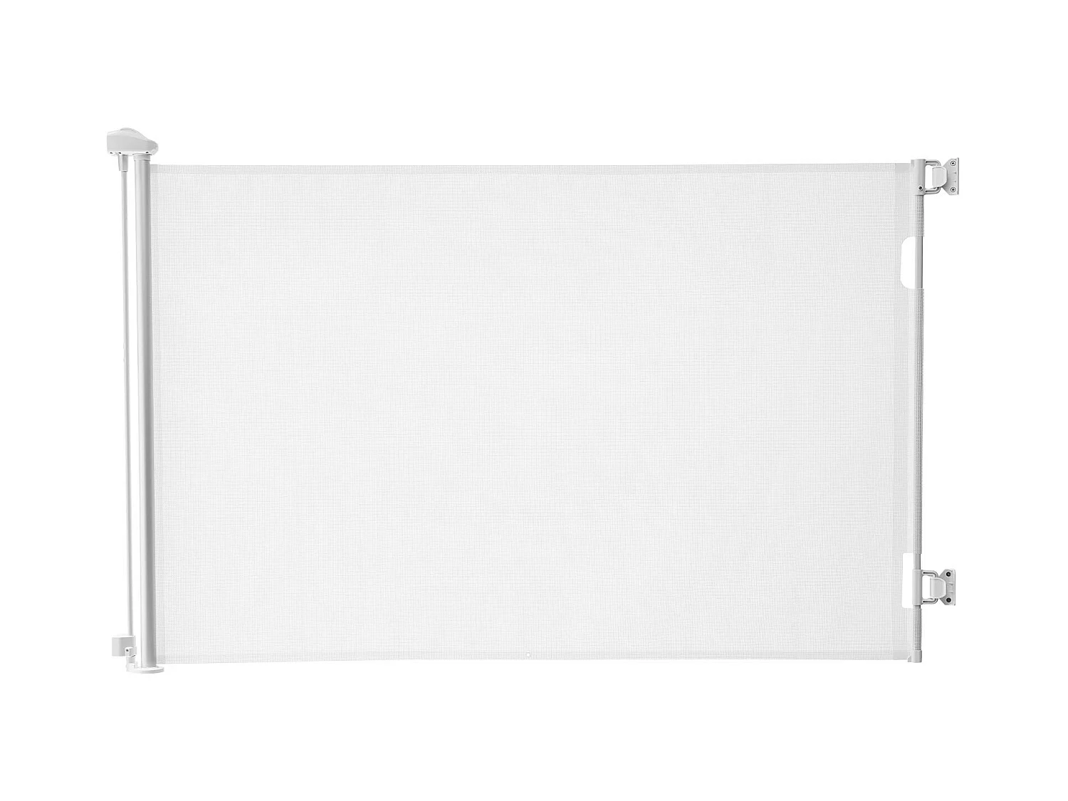 Sicherheitsbarriere SucceBuy Erweiterbar, Zaun aus Mesh 145 cm Breit und 98 cm Hoch, Barriere Retraktil für Haustiere, Ideal für Hunde und Katzen