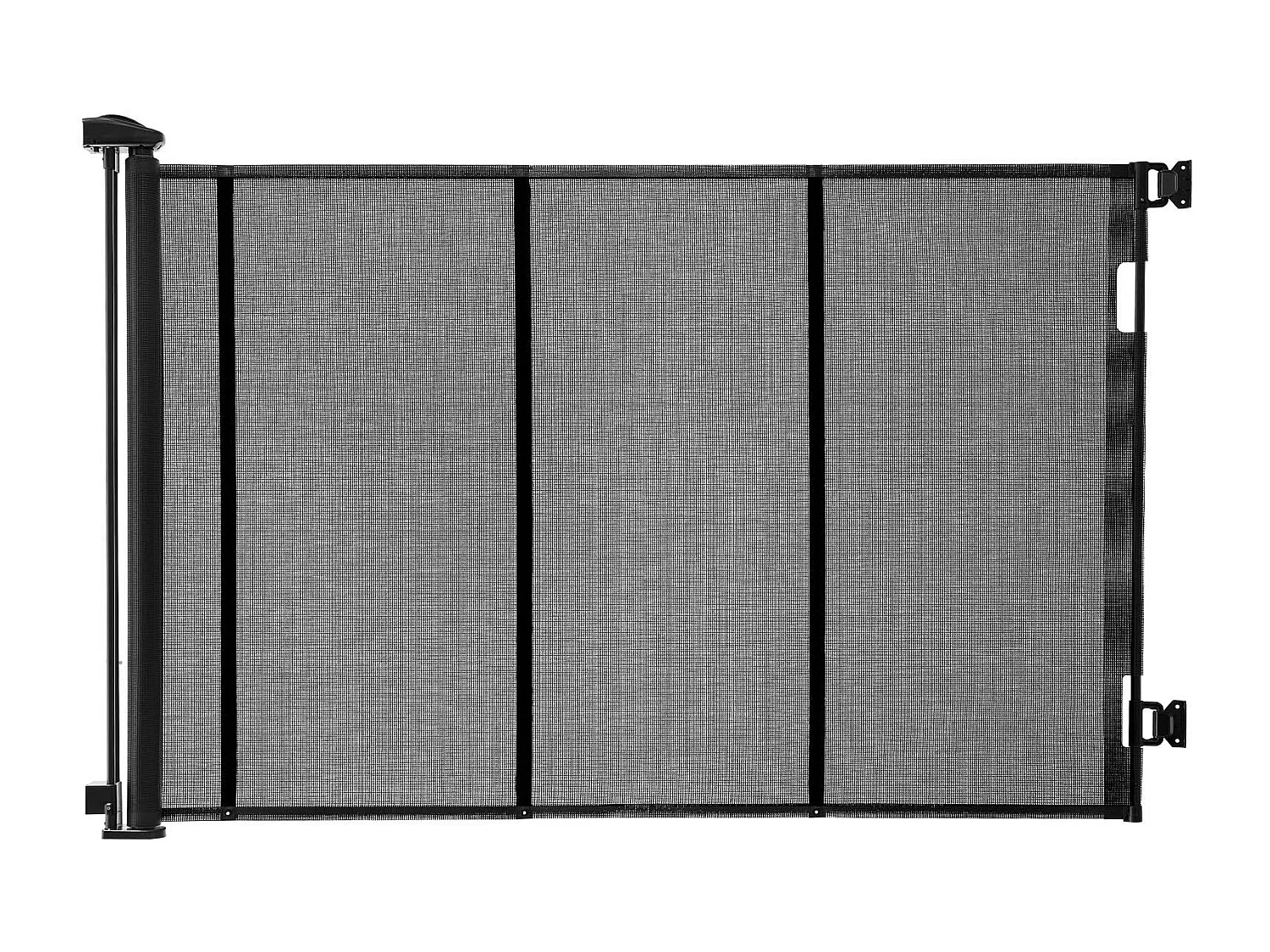 Barrière de Sécurité SucceBuy Extensible, Clôture en Maille Jusqu’à 305 cm de Large et 98 cm de Haut, Barrière Rétractable avec Bandes Renforcées