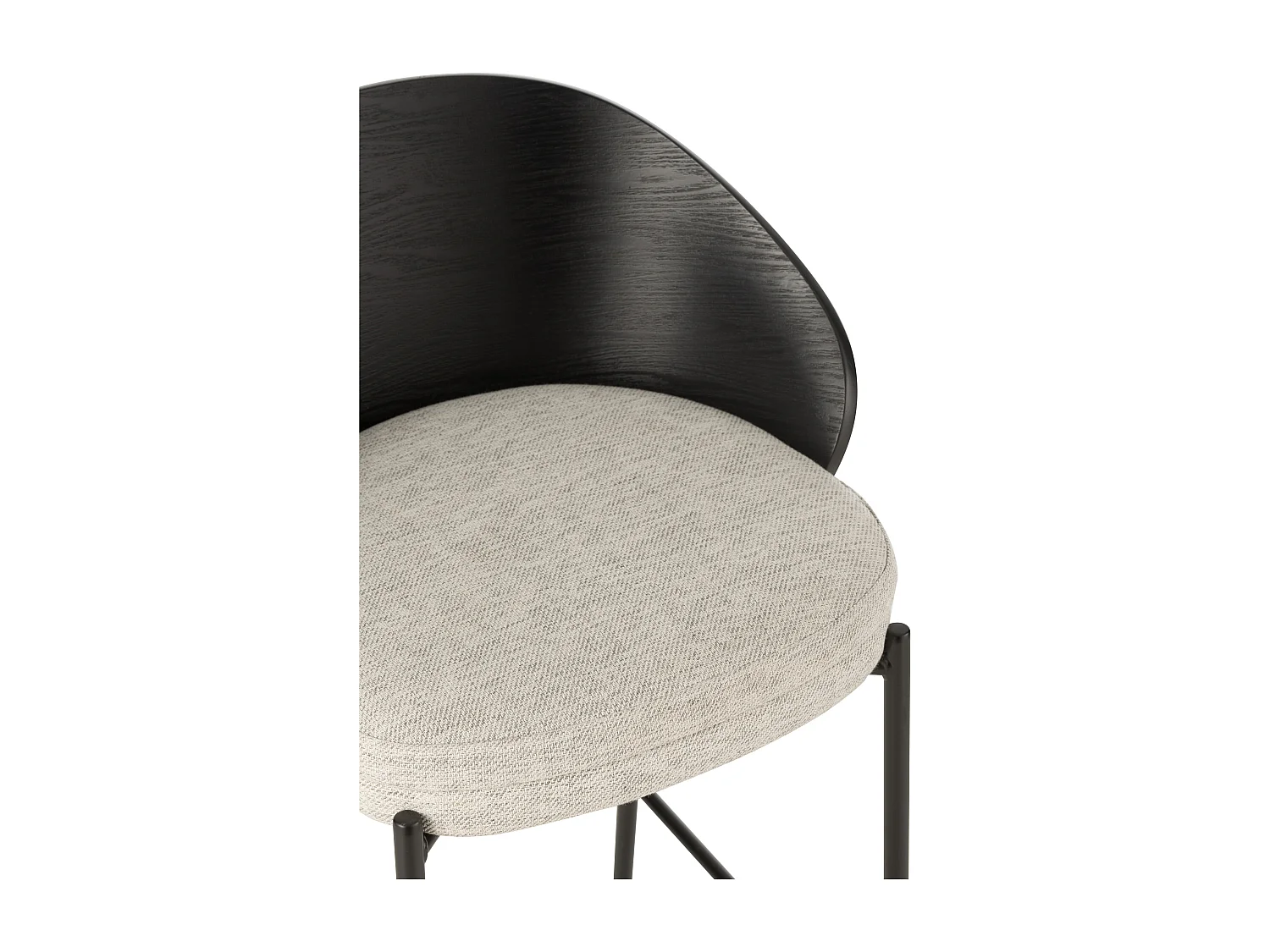 Chaise de Bar Design "Lone" 97cm Noir & Gris