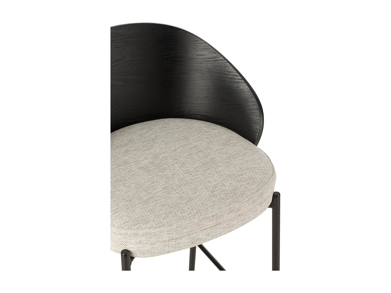 Chaise de Bar Design "Lone" 97cm Noir & Gris