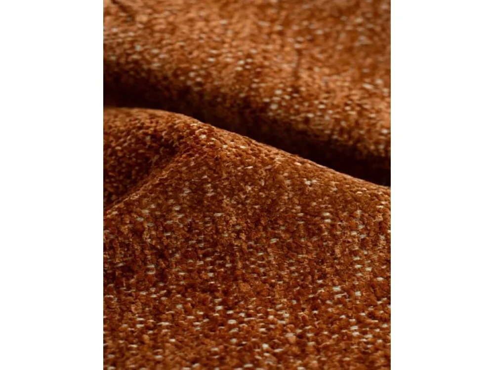 Bohoo L-vormige hoekbank met slaapbank, Raven stof, baksteen, rechts