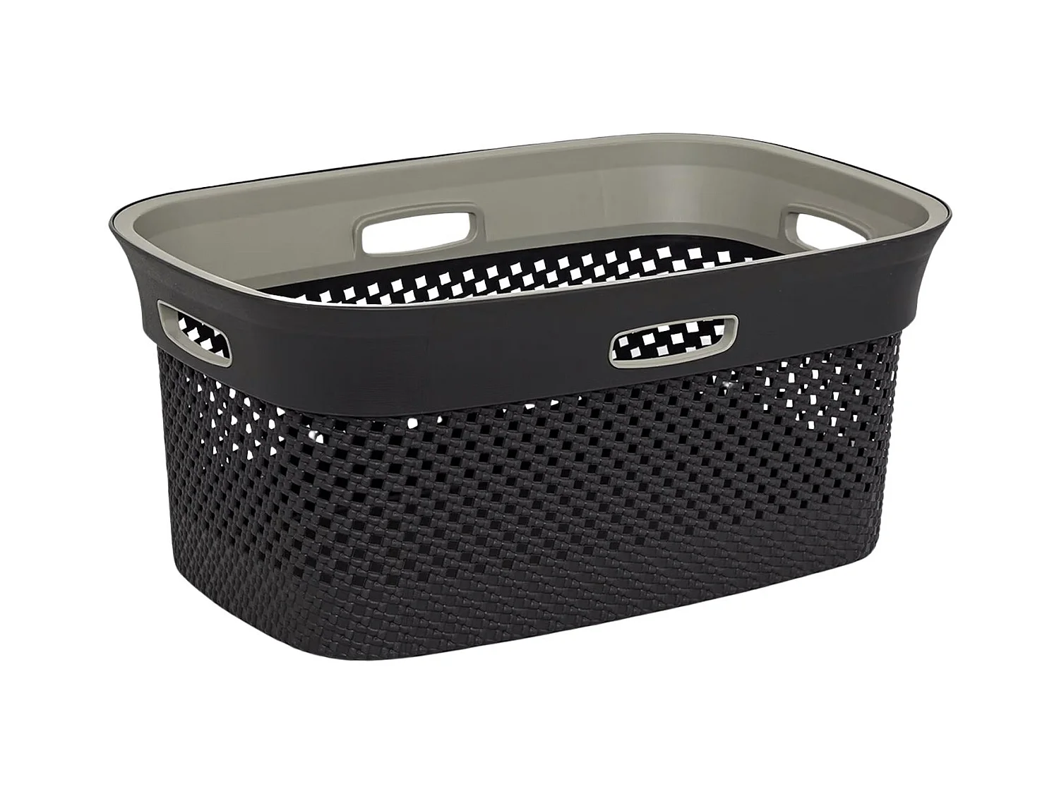 Corbeille à Linge Ajouré "Purl" 45L Gris