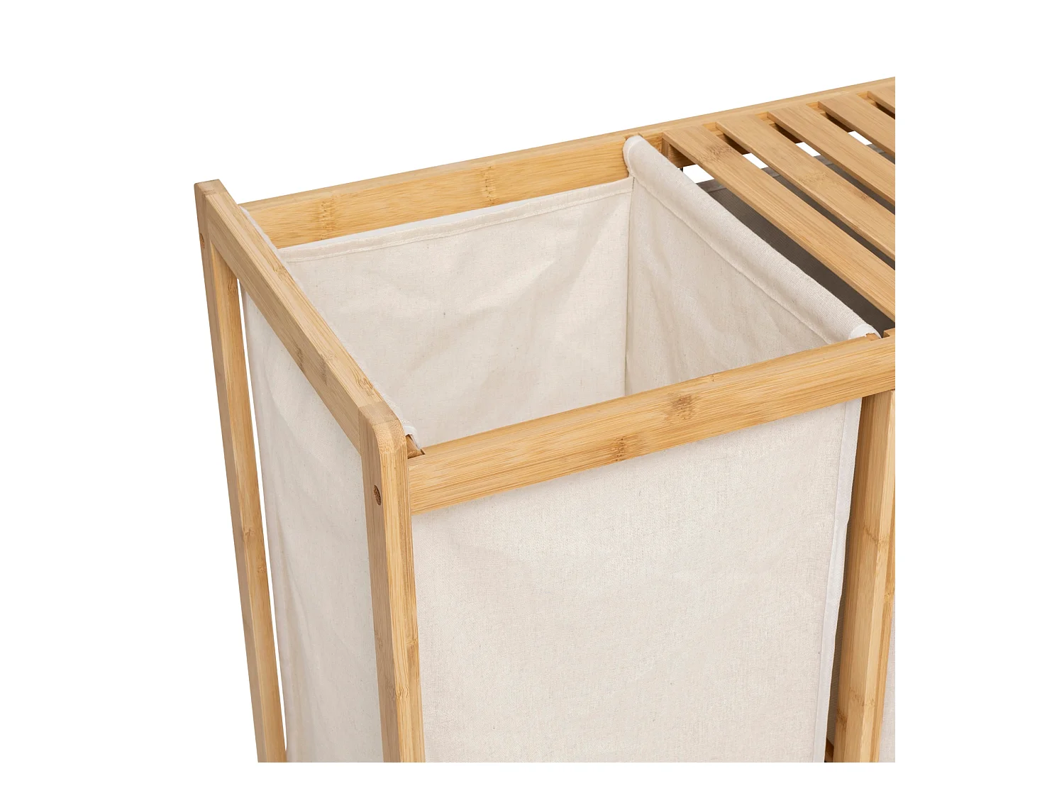 Meuble à Linge 3 Paniers "Tidy" 78cm Naturel