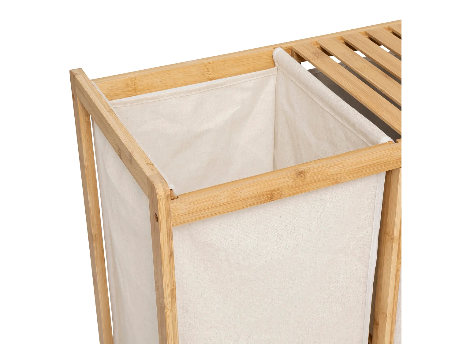 Meuble à Linge 3 Paniers "Tidy" 78cm Naturel