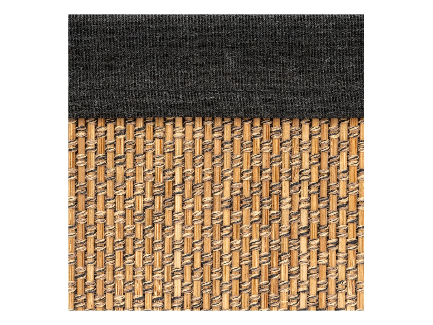 Juego de 3 cestas de bambú y tela negra