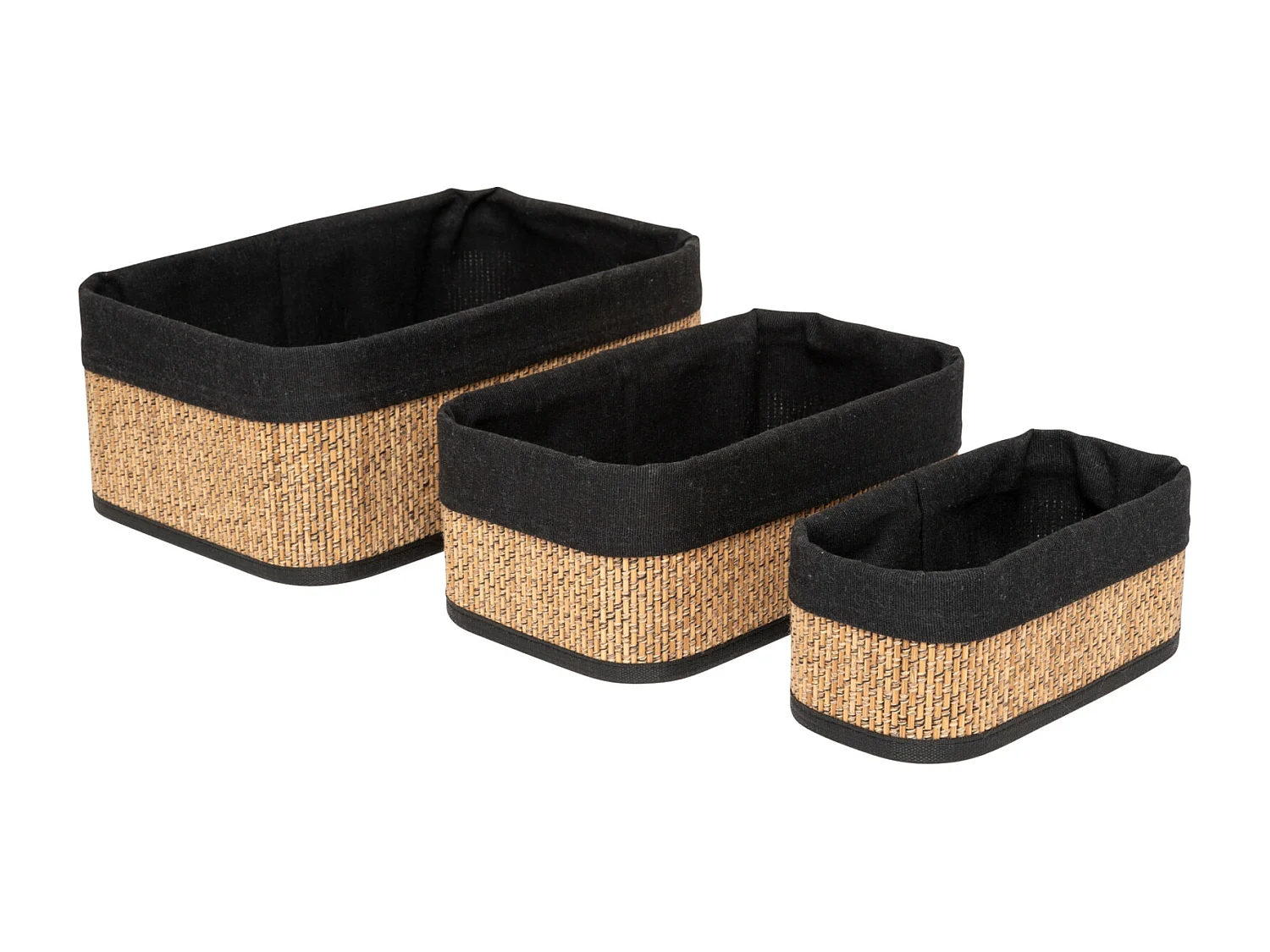 Lot de 3 Paniers de Rangement "Tony" 30cm Naturel