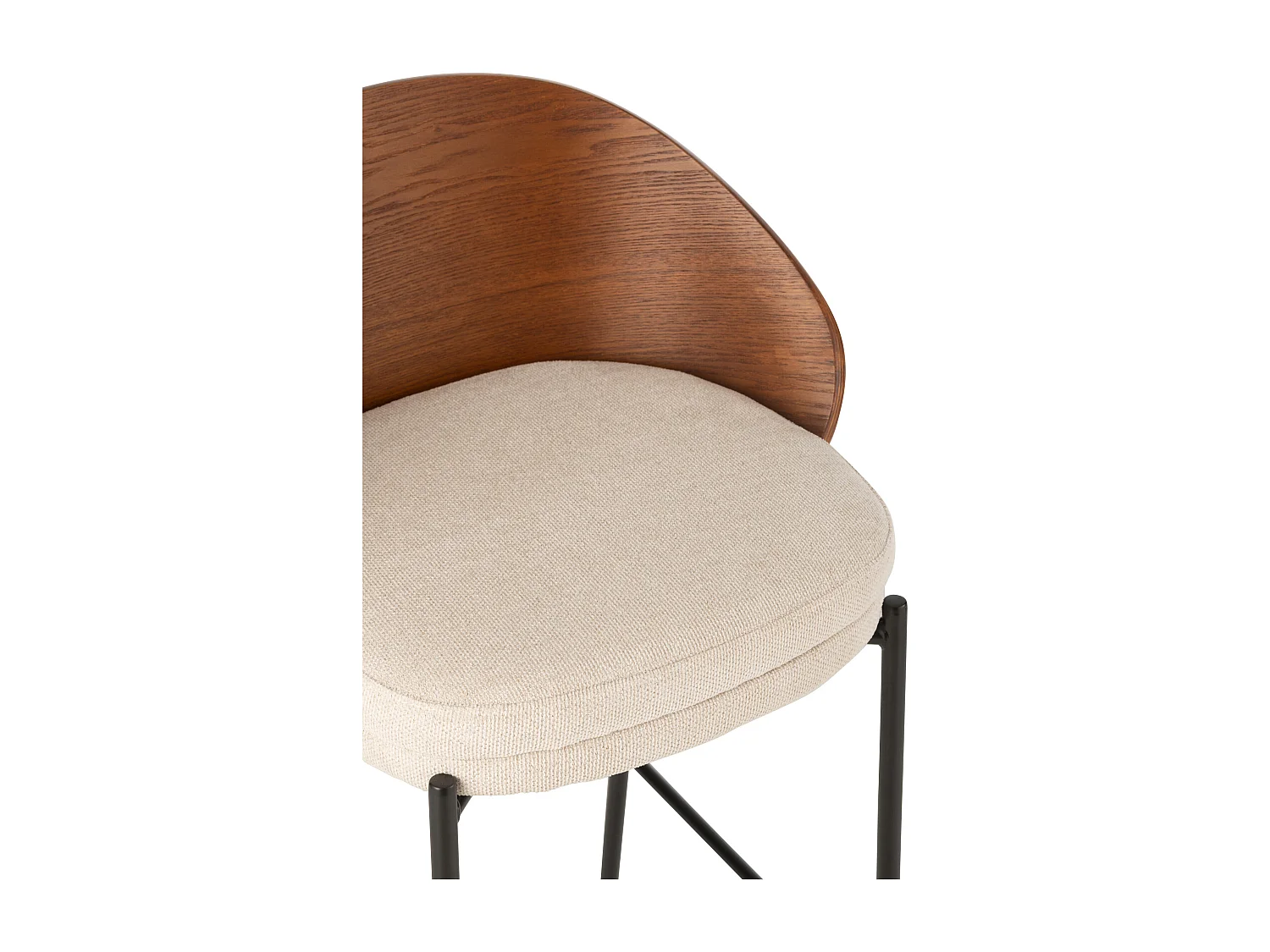 Chaise de Bar Design "Lone" 97cm Marron & Beige