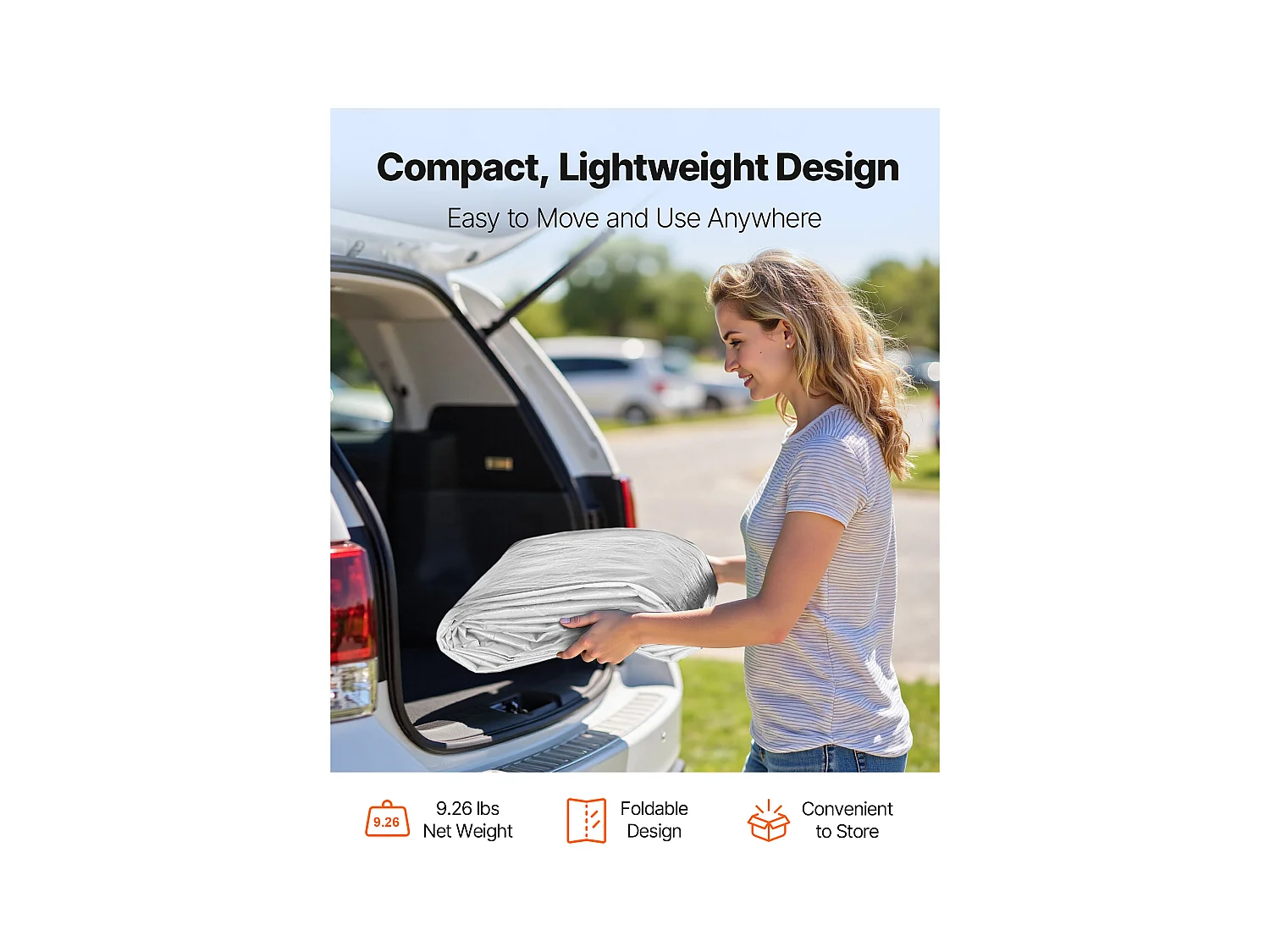 Toile de Rechange SucceBuy de Carport, 6 x 3 m, Bâche Toit Abri Voiture, Couverture Supérieure de Tente Garage Portable, Résistante UV Imperméable, Gris