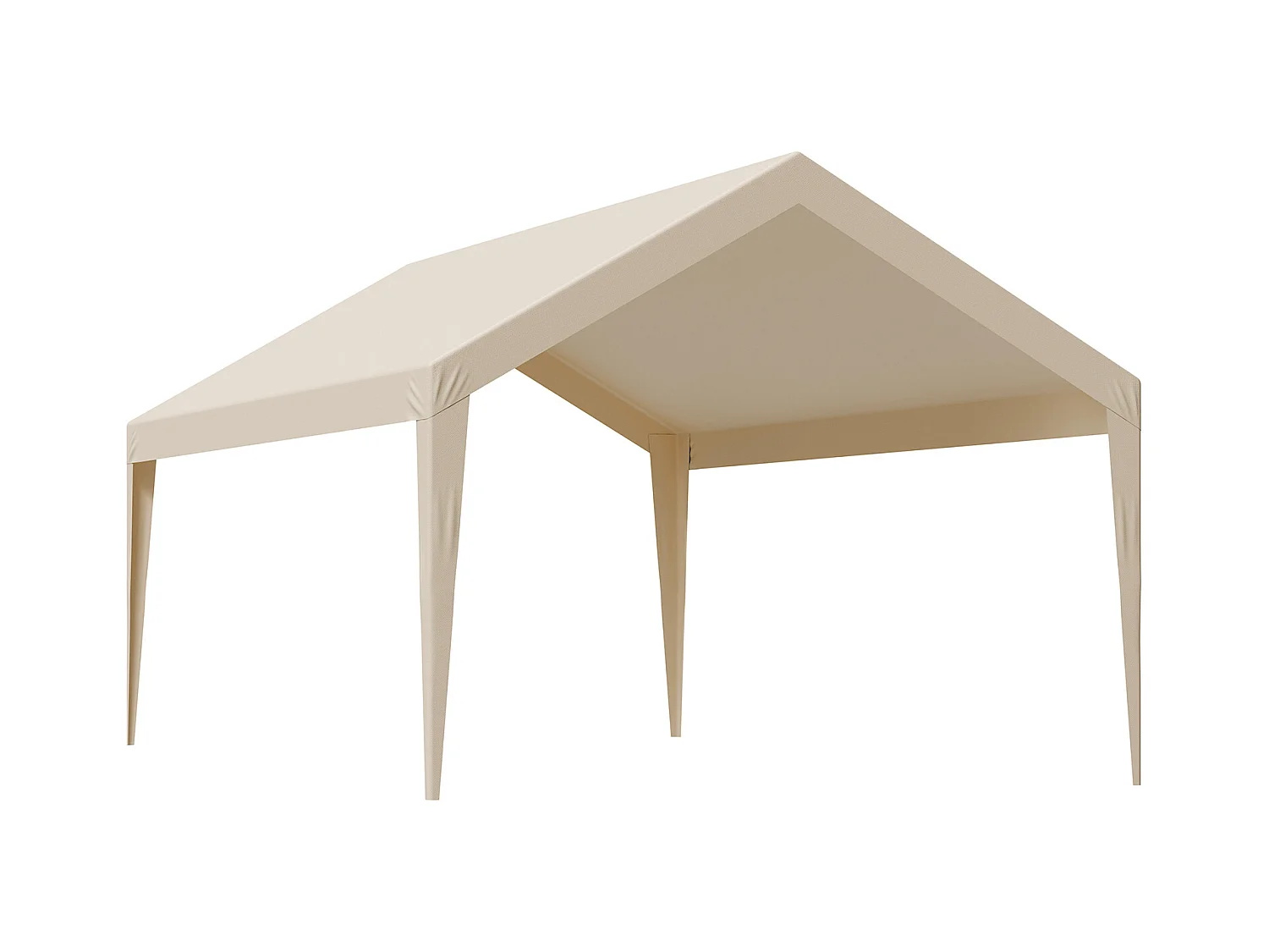 Toile de Rechange Carport SucceBuy, 6,09x3,65 m, Bâche Toit Abri Voiture, Couverture Supérieure Tente Garage Portable, Résistante UV Imperméable, Beige