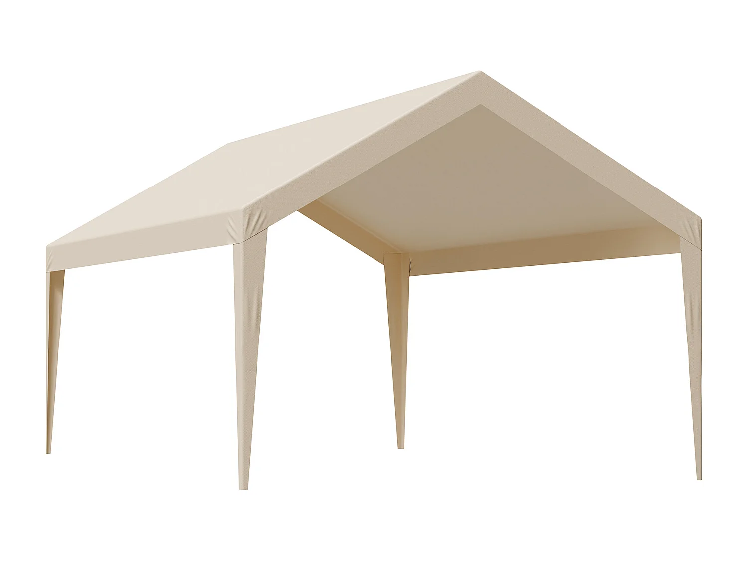 Toile de Rechange Carport SucceBuy, 6,09x3,65 m, Bâche Toit Abri Voiture, Couverture Supérieure Tente Garage Portable, Résistante UV Imperméable, Beige