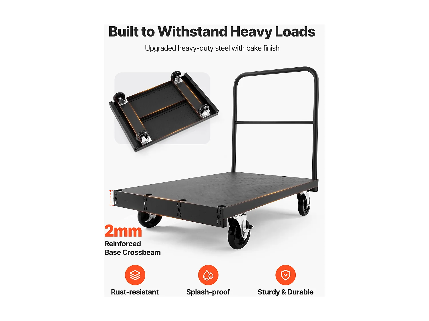 Wagen für Platten SucceBuy aus Gips, Belastung 816,5 kg, Wagen für Trockenbauplatten Plattform 91.4 x 61 cm, für Transport, Werk