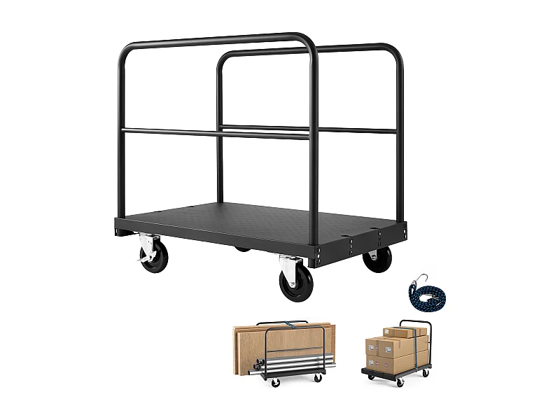 Wagen für Platten SucceBuy aus Gips, Belastung 816,5 kg, Wagen für Trockenbauplatten Plattform 91.4 x 61 cm, für Transport, Werk