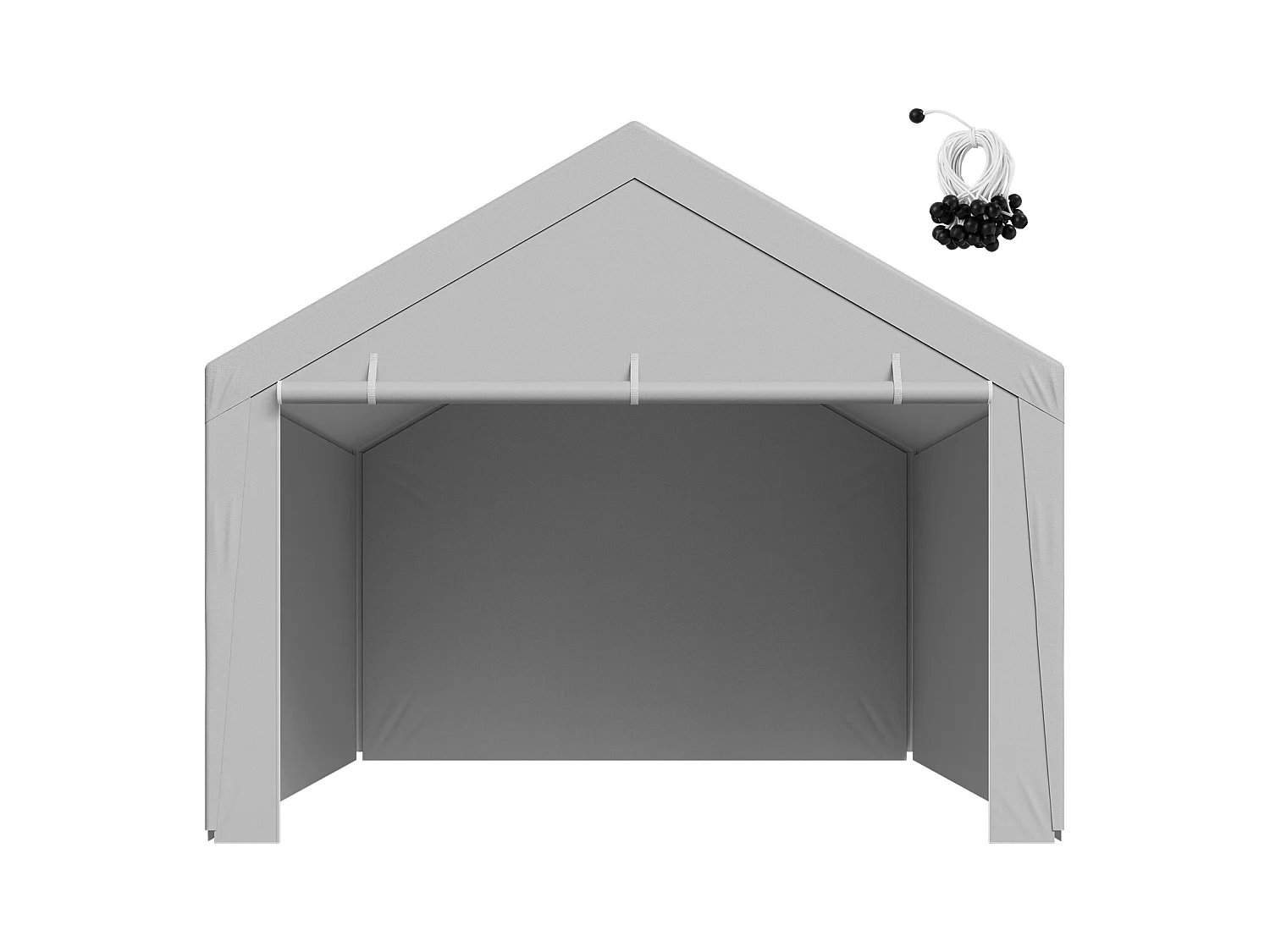 Lona de Reemplazo Cobertizo SucceBuy, 6,09x3,65 m, Lona Techo Cochera, Cubierta Carpa Garaje Portátil, Resistente UV Impermeable, Cordones Elásticos Bola