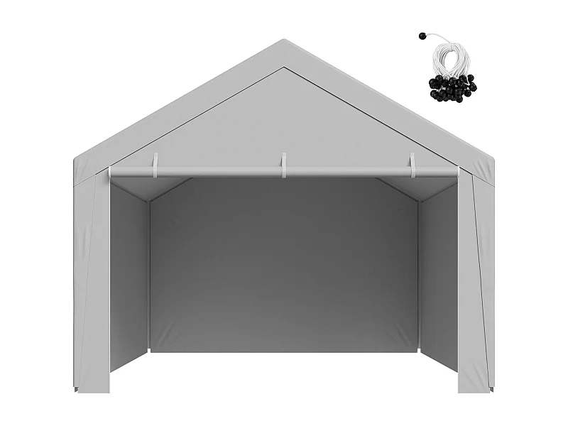 Lona de Reemplazo Cobertizo SucceBuy, 6,09x3,65 m, Lona Techo Cochera, Cubierta Carpa Garaje Portátil, Resistente UV Impermeable, Cordones Elásticos Bola