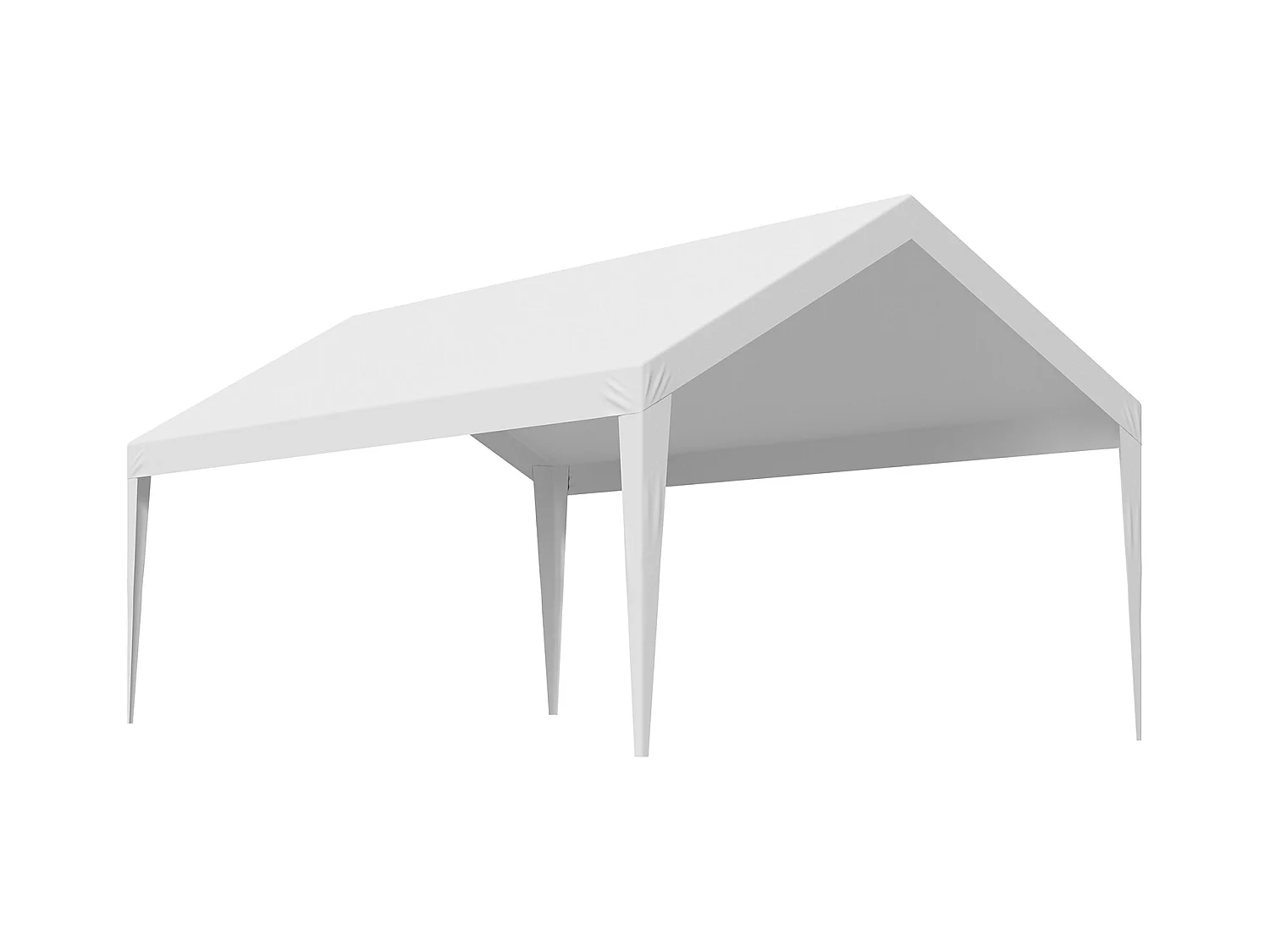 Toile de Rechange Carport SucceBuy, 6,09x3,65 m, Bâche Toit Abri Voiture, Couverture Supérieure Tente Garage Portable, Résistante UV Imperméable, Blanc