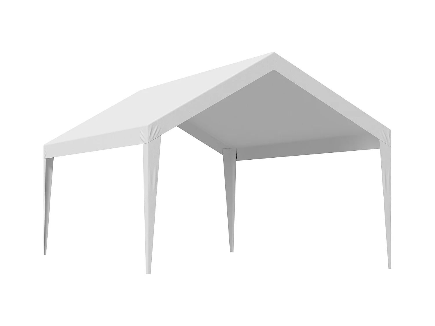 Toile de Rechange Carport SucceBuy, 6,09x3,65 m, Bâche Toit Abri Voiture, Couverture Supérieure Tente Garage Portable, Résistante UV Imperméable, Blanc