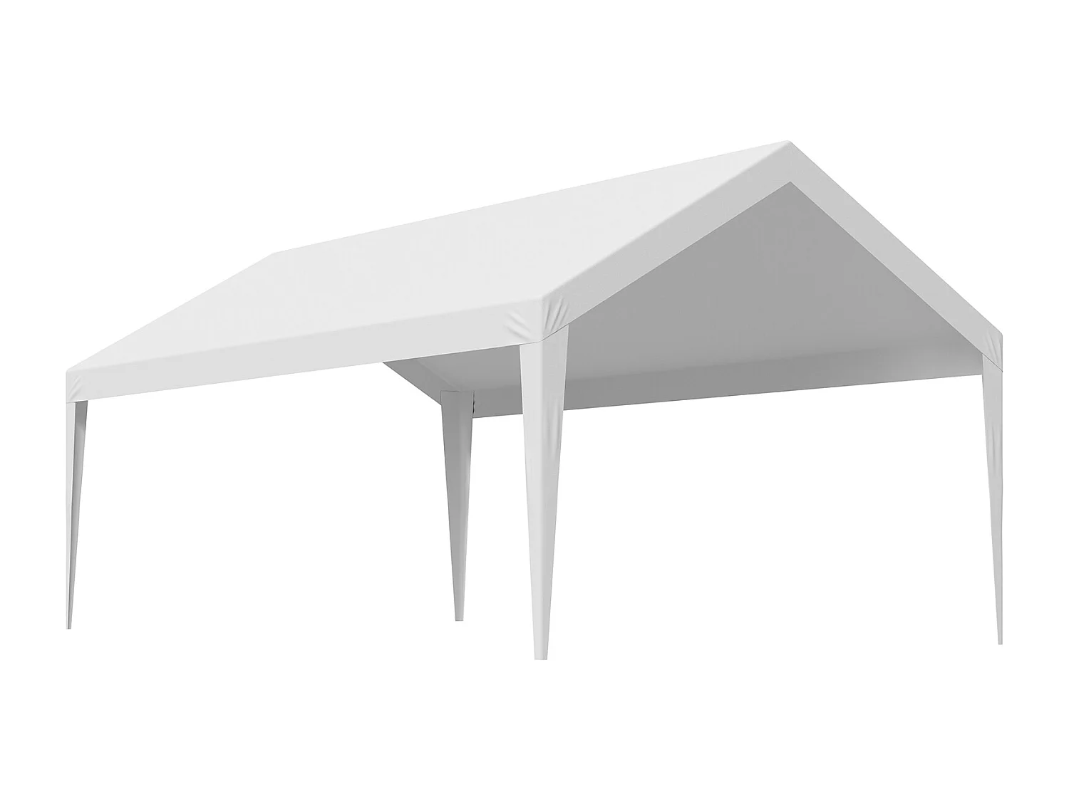 Toile de Rechange Carport SucceBuy, 6,09x3,65 m, Bâche Toit Abri Voiture, Couverture Supérieure Tente Garage Portable, Résistante UV Imperméable, Blanc