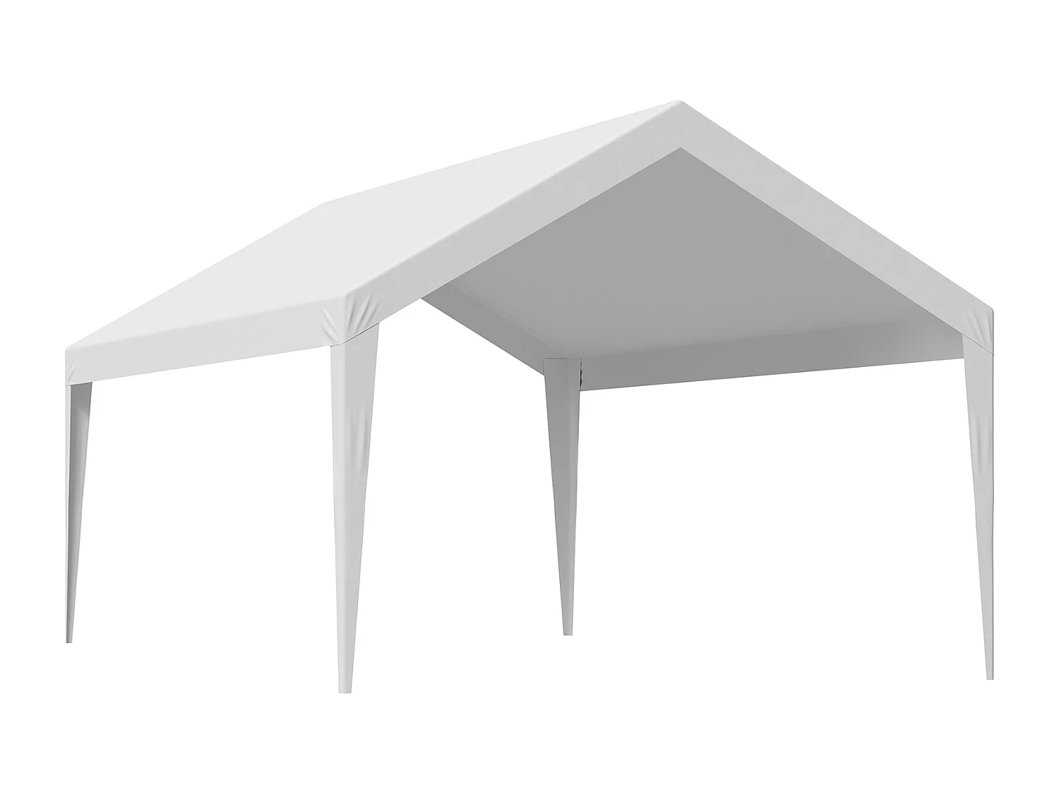 Toile de Rechange Carport SucceBuy, 6,09x3,65 m, Bâche Toit Abri Voiture, Couverture Supérieure Tente Garage Portable, Résistante UV Imperméable, Blanc