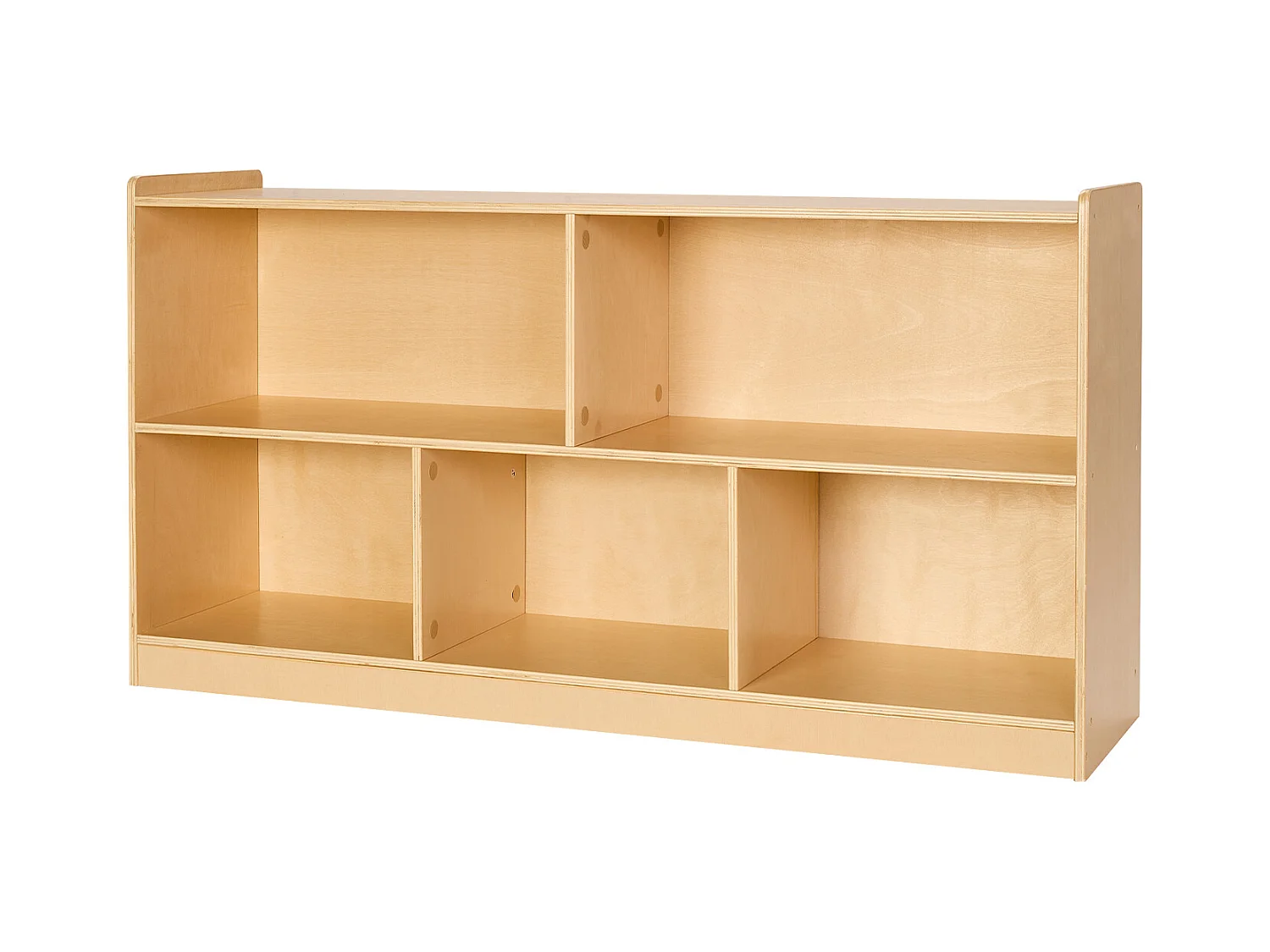 Organisateur de Jouets SucceBuy, 114cm, Bibliothèque pour Enfants à 2 Niveaux, Meuble de Rangement à 5 Compartiments, Mobilier de Garderie pour Chambre