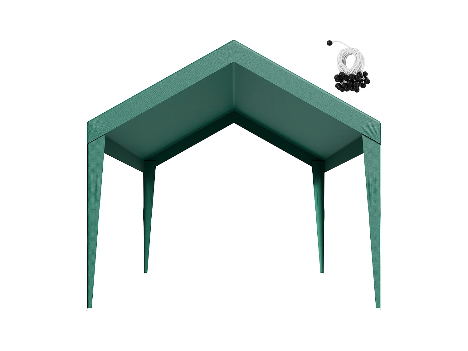 Toile de Rechange Carport SucceBuy, 6 x 3 m, Bâche Toit Abri Voiture, Couverture Supérieure Tente Garage Portable, Résistante UV Imperméable, Vert Foncé