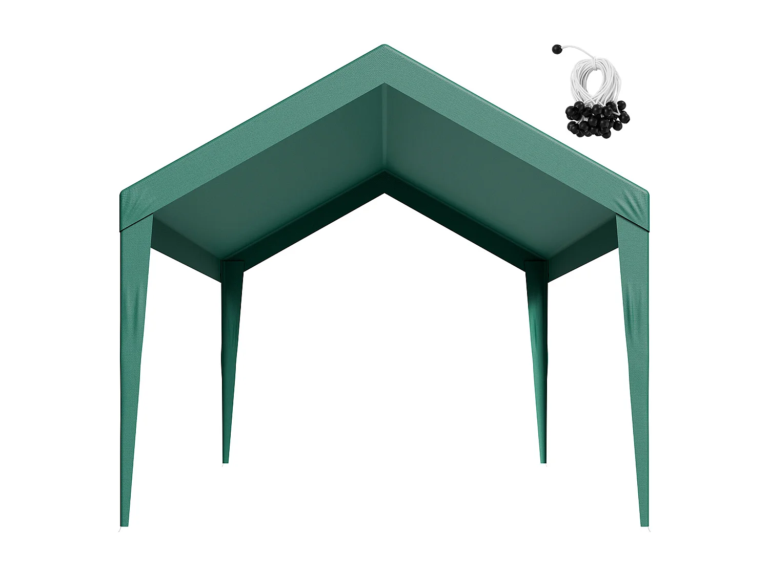 Toile de Rechange Carport SucceBuy, 6 x 3 m, Bâche Toit Abri Voiture, Couverture Supérieure Tente Garage Portable, Résistante UV Imperméable, Vert Foncé