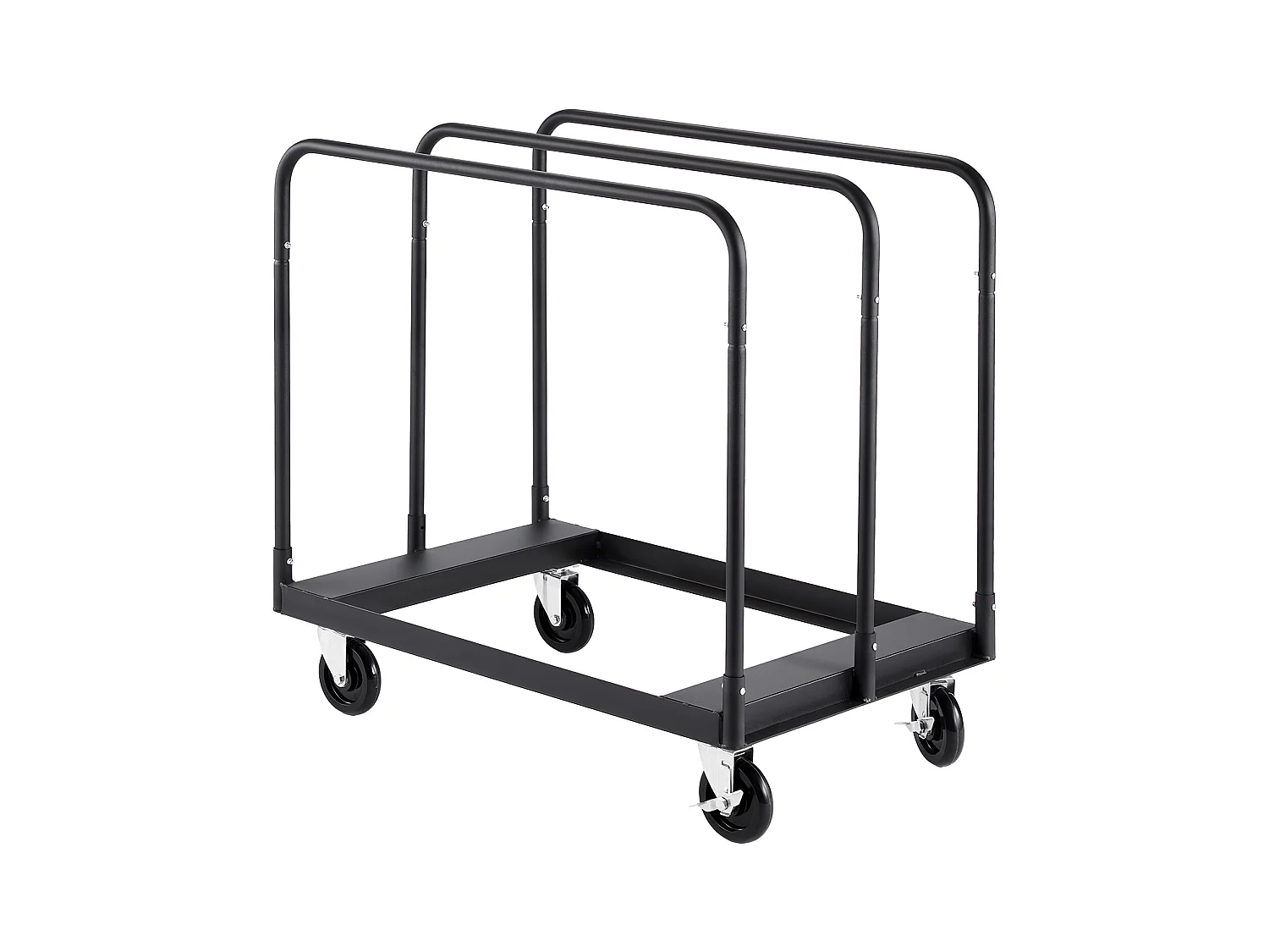 Wagen für Platten SucceBuy aus Gips, Belastung 816,5 kg, Wagen für Trockenbauplatten, mit Schwenkrädern, Zurrgurt, Schwarz