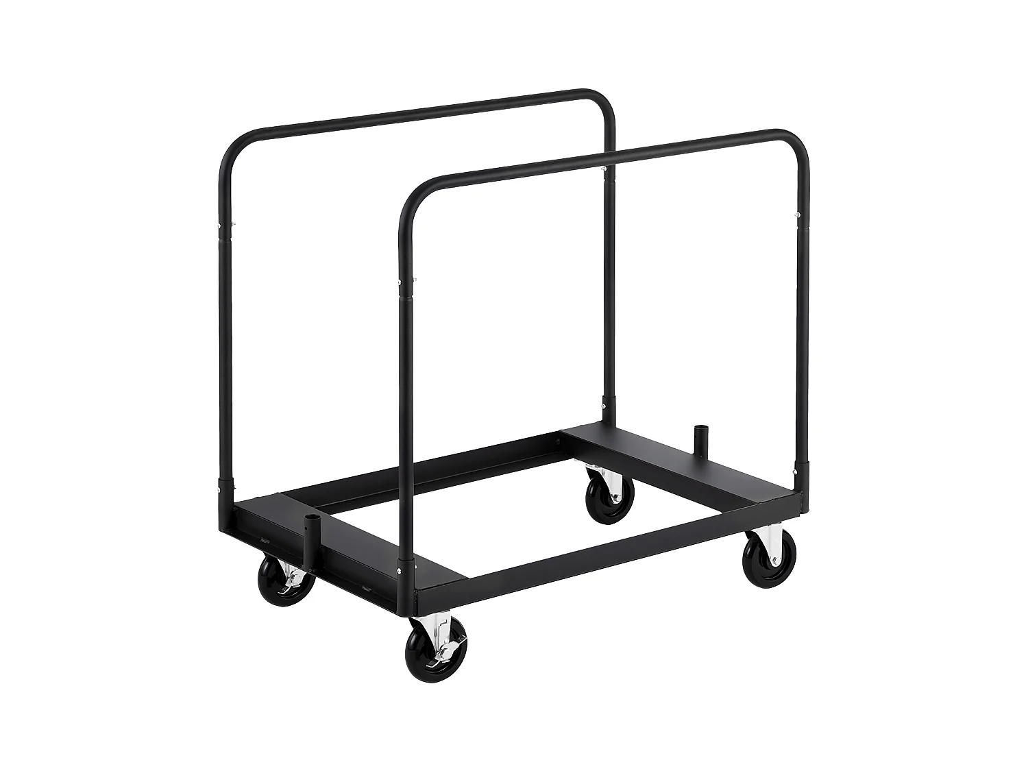 Wagen für Platten SucceBuy aus Gips, Belastung 816,5 kg, Wagen für Trockenbauplatten, mit Schwenkrädern, Zurrgurt, Schwarz