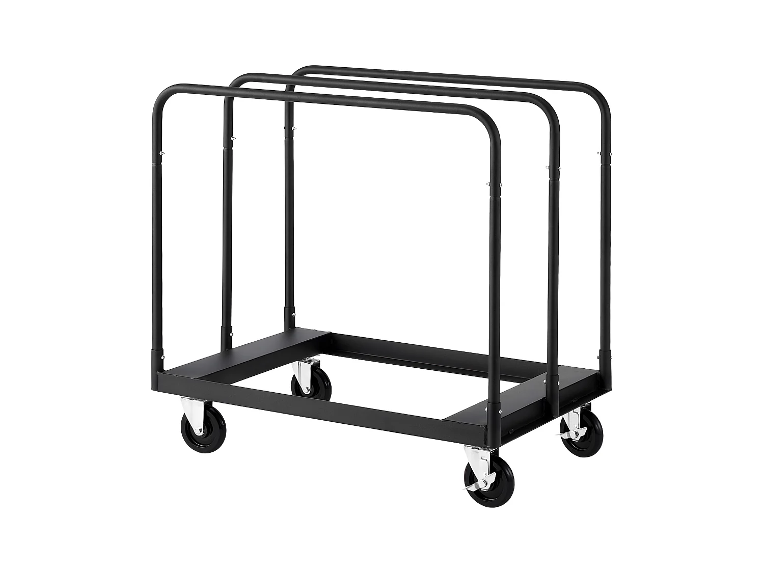 Wagen für Platten SucceBuy aus Gips, Belastung 816,5 kg, Wagen für Trockenbauplatten, mit Schwenkrädern, Zurrgurt, Schwarz