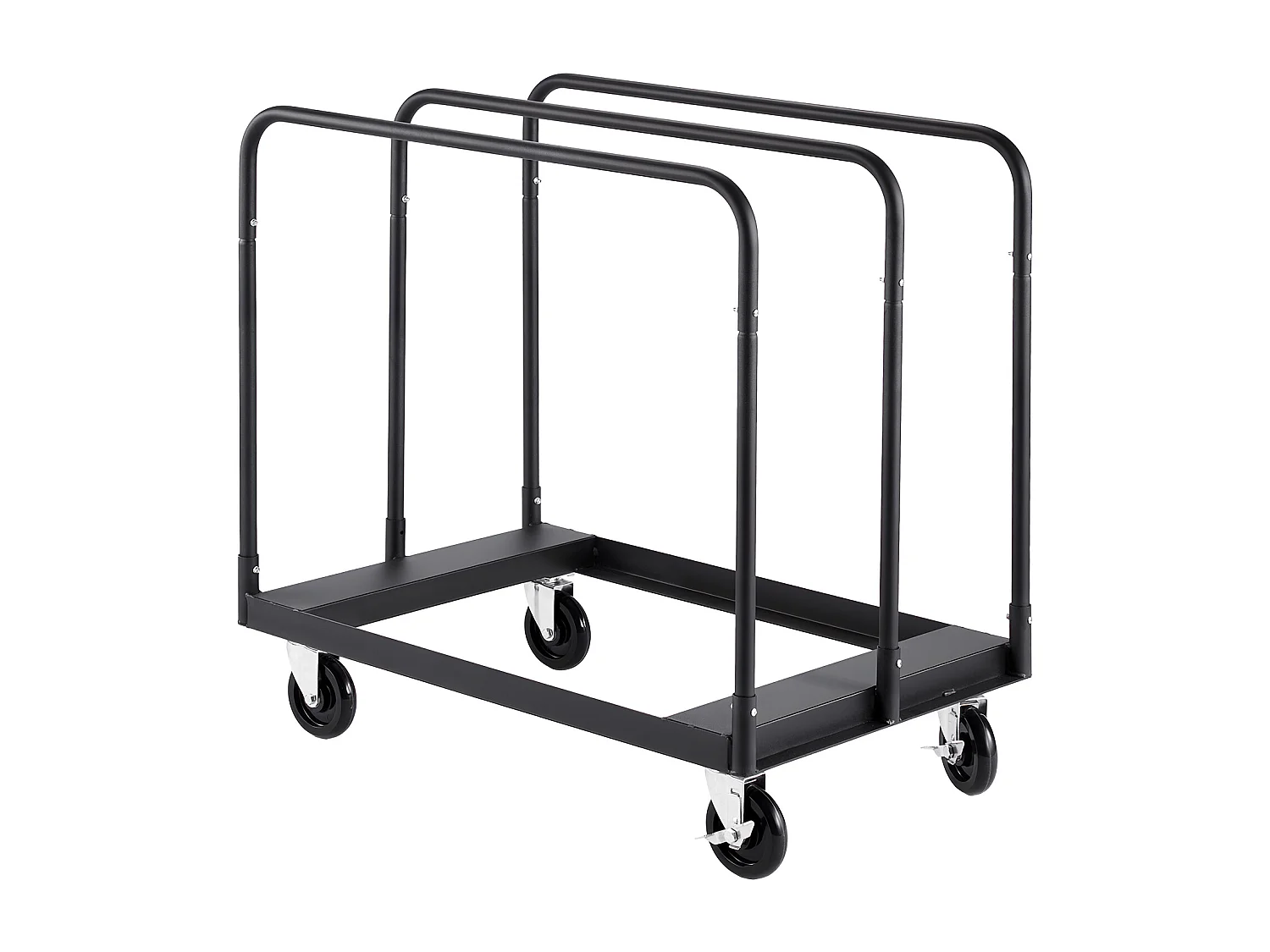 Chariot Porte-Plaques SucceBuy de Plâtre, Charge 816,5 kg, Chariot Porte-Panneaux de Cloisons Sèches, avec Roulettes Pivotantes, Sangle d'Arrimage, Noir