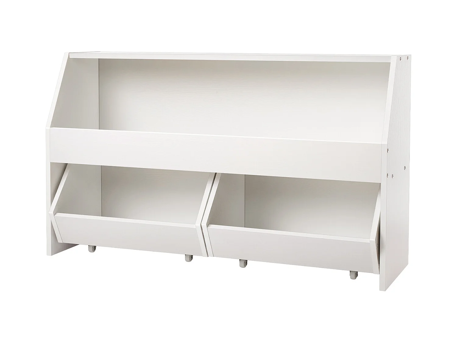 Organisateur de Jouets SucceBuy en Bois, Bibliothèque pour Enfants avec Rangement, Meuble de Rangement pour Jouets avec 2 Tiroirs Mobiles, pour Chambre