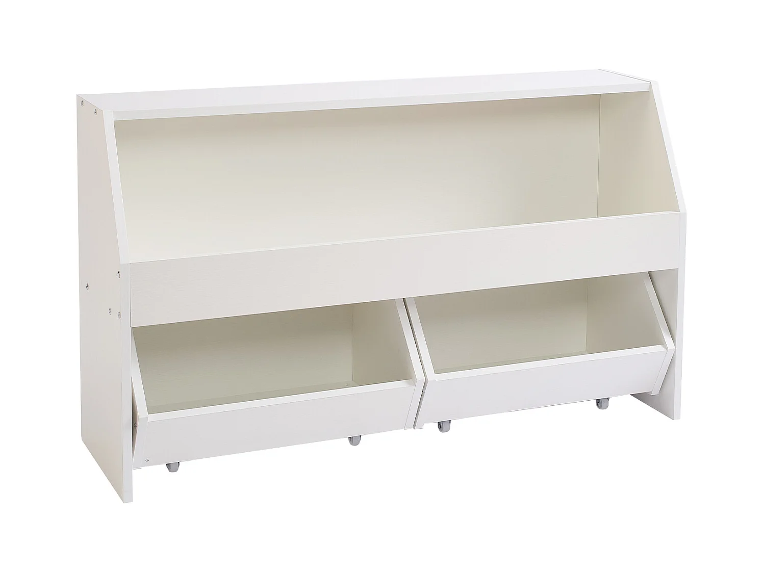 Organisateur de Jouets SucceBuy en Bois, Bibliothèque pour Enfants avec Rangement, Meuble de Rangement pour Jouets avec 2 Tiroirs Mobiles, pour Chambre