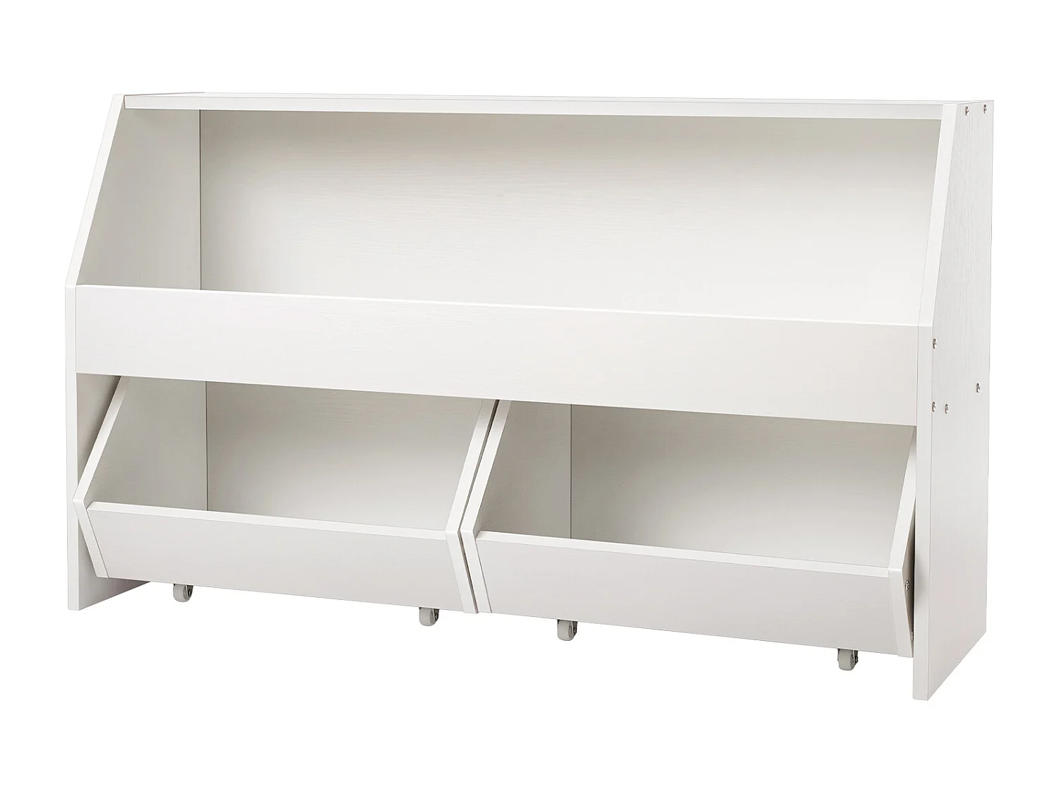 Organizzatore di Giocattoli SucceBuy in Legno, Libreria per Bambini con Archivazione, Mobile di Archivazione per Giocattoli con 2 Cassetti Mobili, per Camera