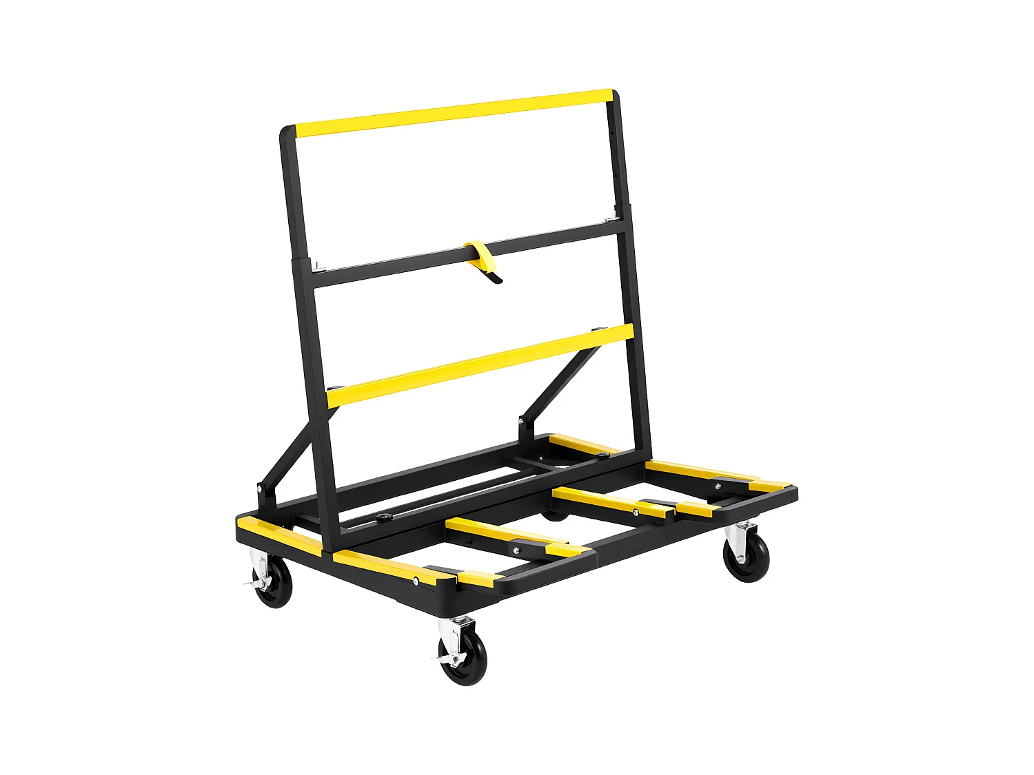 Carrinho para Placas SucceBuy de Gesso, Carga 816,5 kg, Carrinho para Painéis de Drywall, com Rodas Giratórias, para Transporte, Preto