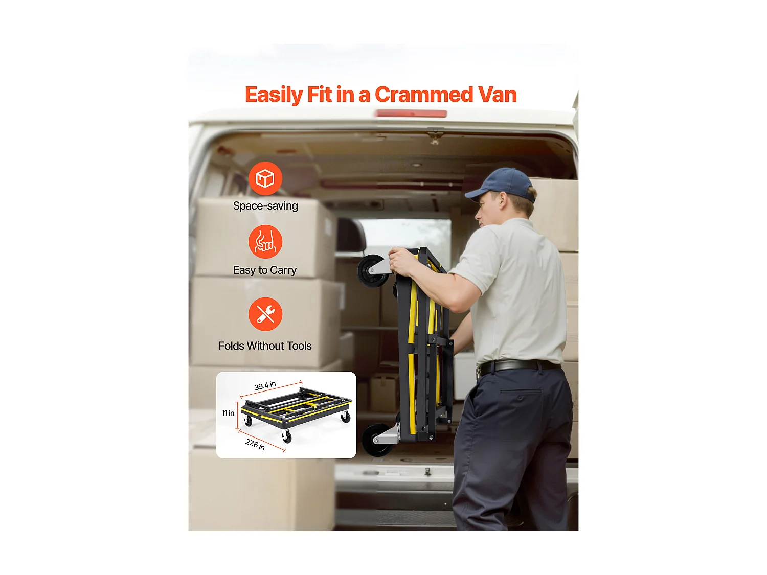 Carrinho para Placas SucceBuy de Gesso, Carga 816,5 kg, Carrinho para Painéis de Drywall, com Rodas Giratórias, para Transporte, Preto