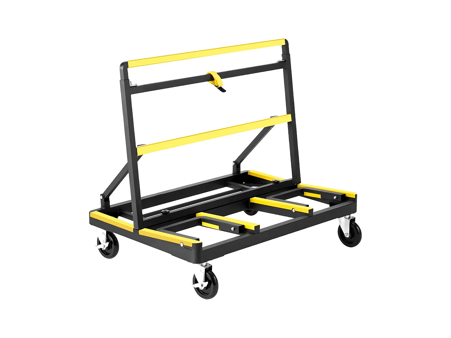 Carrinho para Placas SucceBuy de Gesso, Carga 816,5 kg, Carrinho para Painéis de Drywall, com Rodas Giratórias, para Transporte, Preto