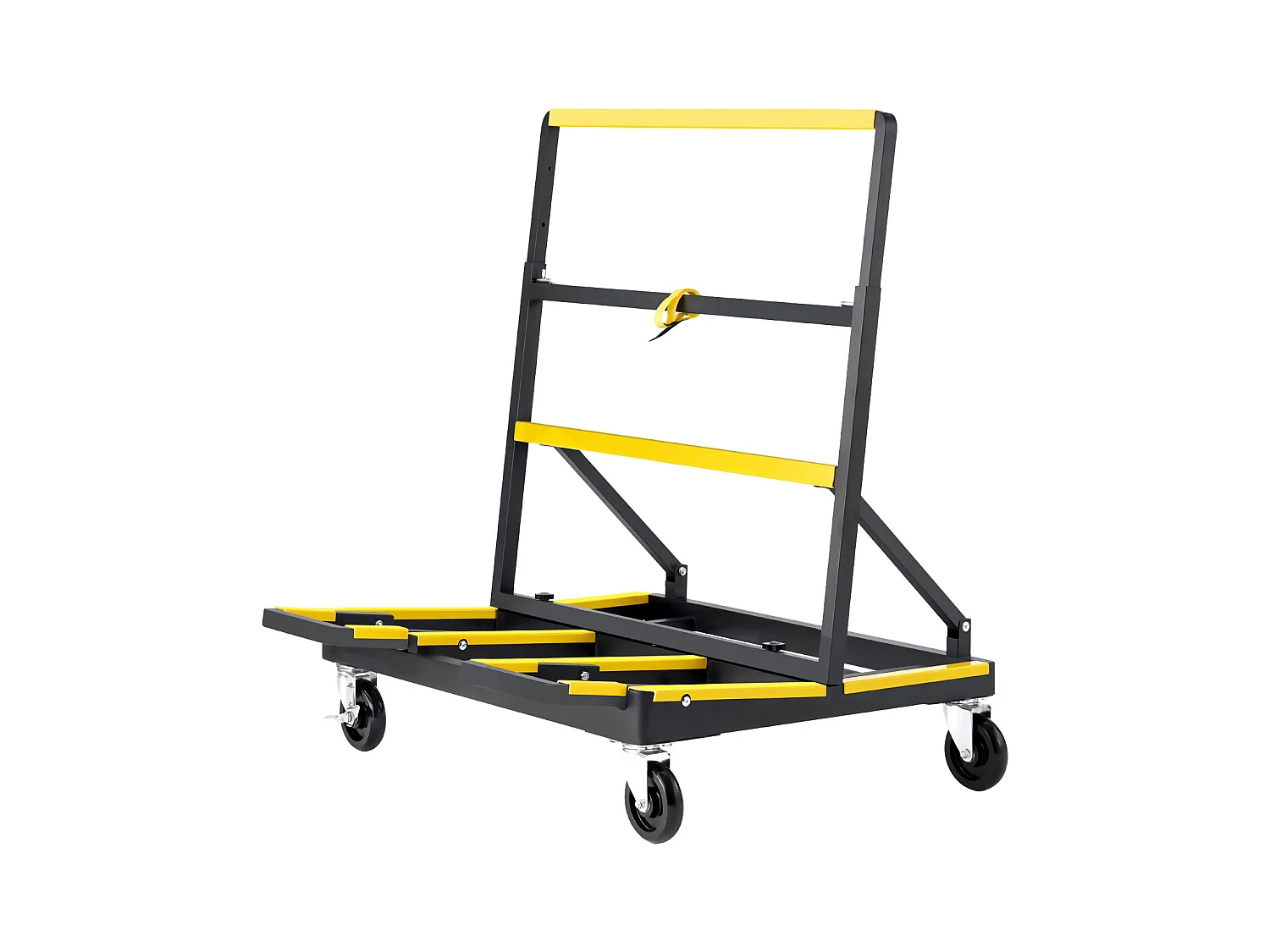 Carrinho para Placas SucceBuy de Gesso, Carga 816,5 kg, Carrinho para Painéis de Drywall, com Rodas Giratórias, para Transporte, Preto