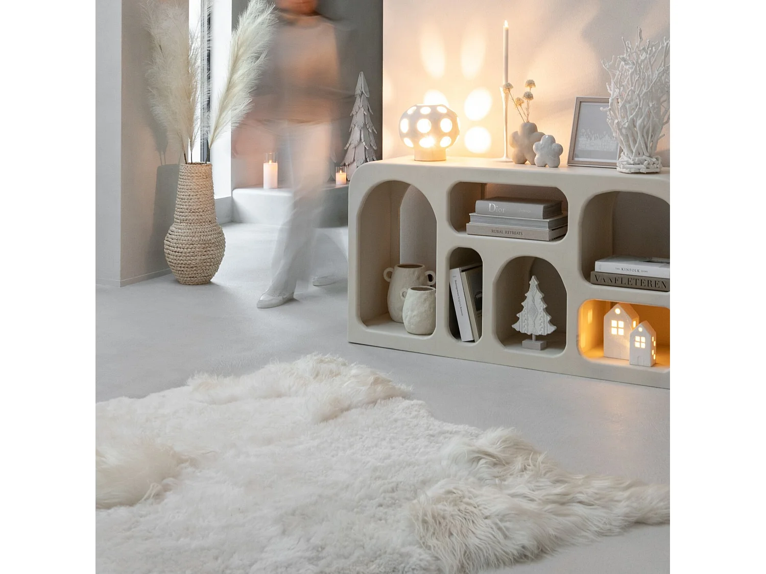 Vase Déco en Paille "Afro" 63cm Naturel