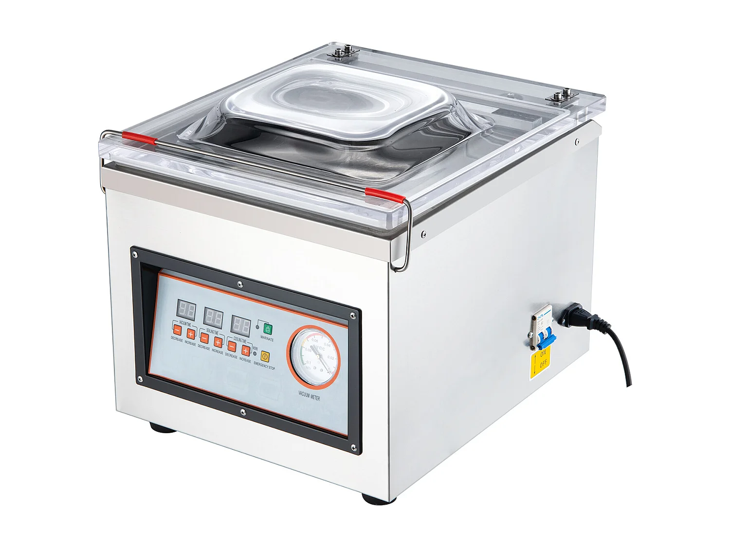 Máquina de Envasar SucceBuy al Vacío de Cámara 320 W Máquina de Envasado al Vacío Tamaño Compacto 32cm en la Cocina y para Uso Comercial