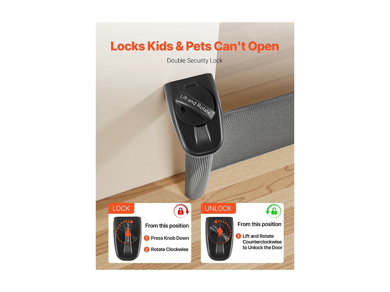 Barrière de Sécurité SucceBuy Extensible, Clôture en Maille 145 cm de Large et 98 cm de Haut, Barrière Rétractable pour Animaux de Compagnie