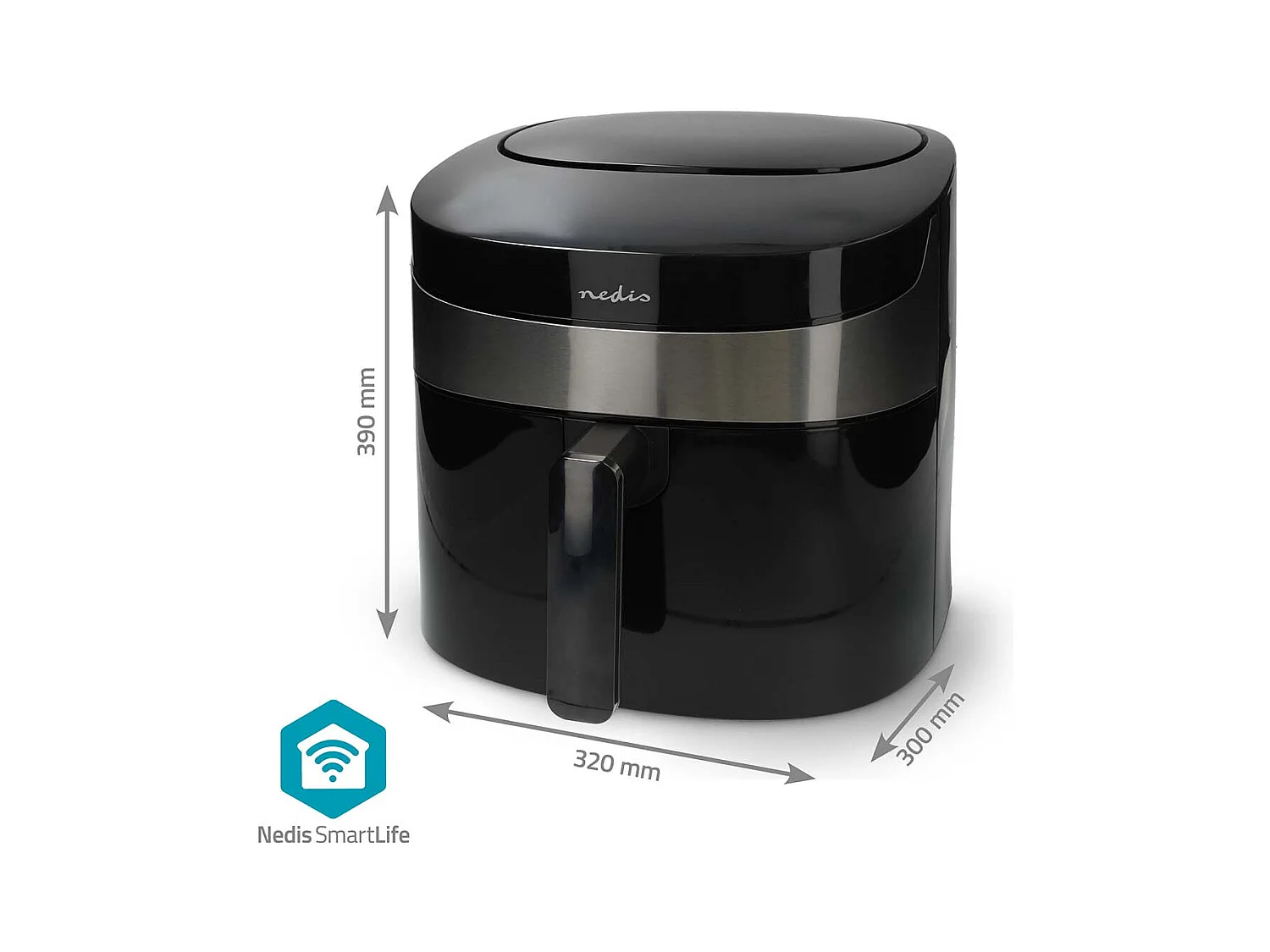 Nedis Friteuse à air chaud smart life - wi-fi - noir - kaaf180bkw