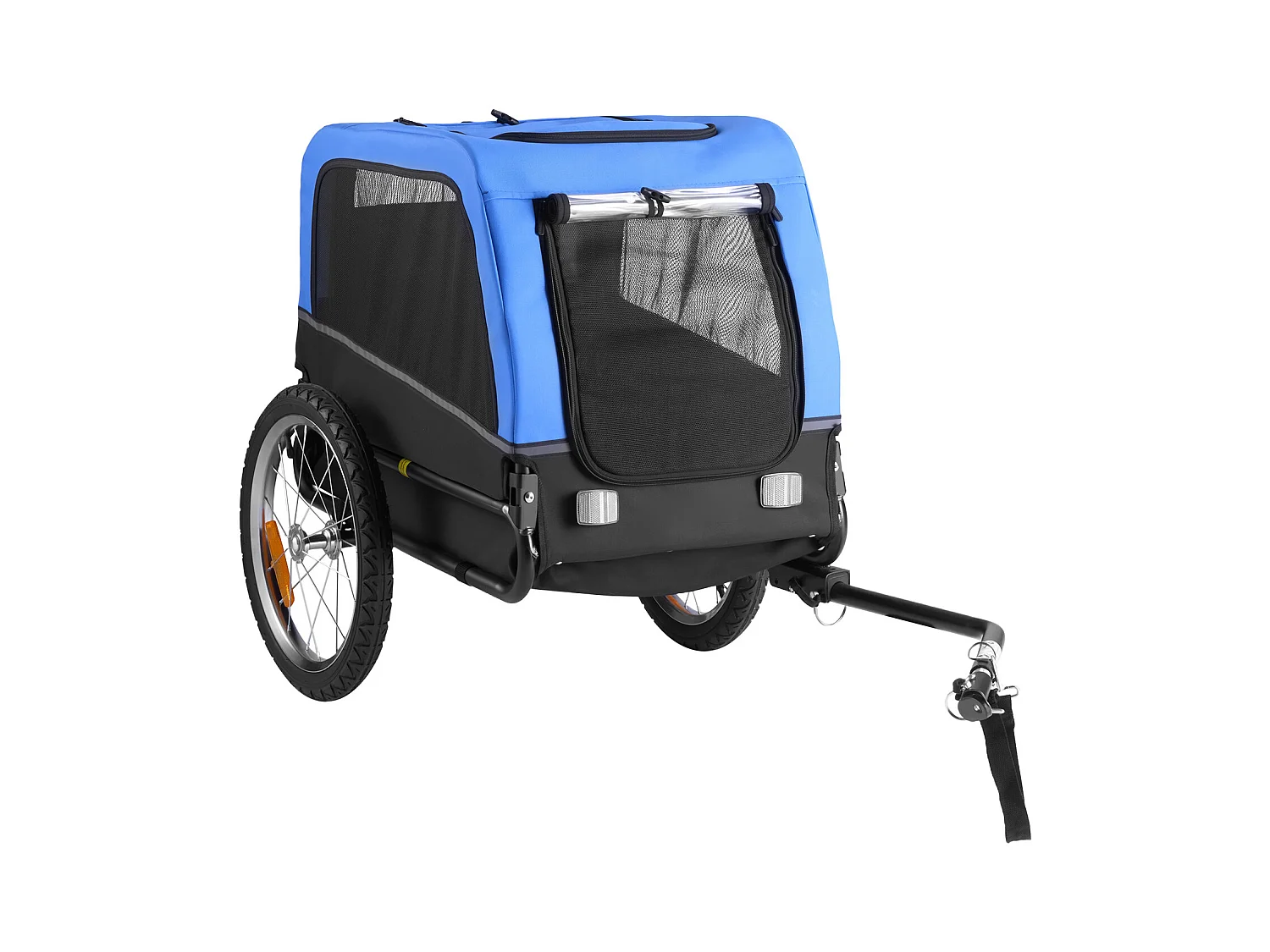 Remorque vélo SucceBuy pour Chien, Charge 30 kg, Porte Animaux de Compagnie de Vélos, Cadre Pliable Facile avec Roue à Dégagement Rapide, Réflecteur