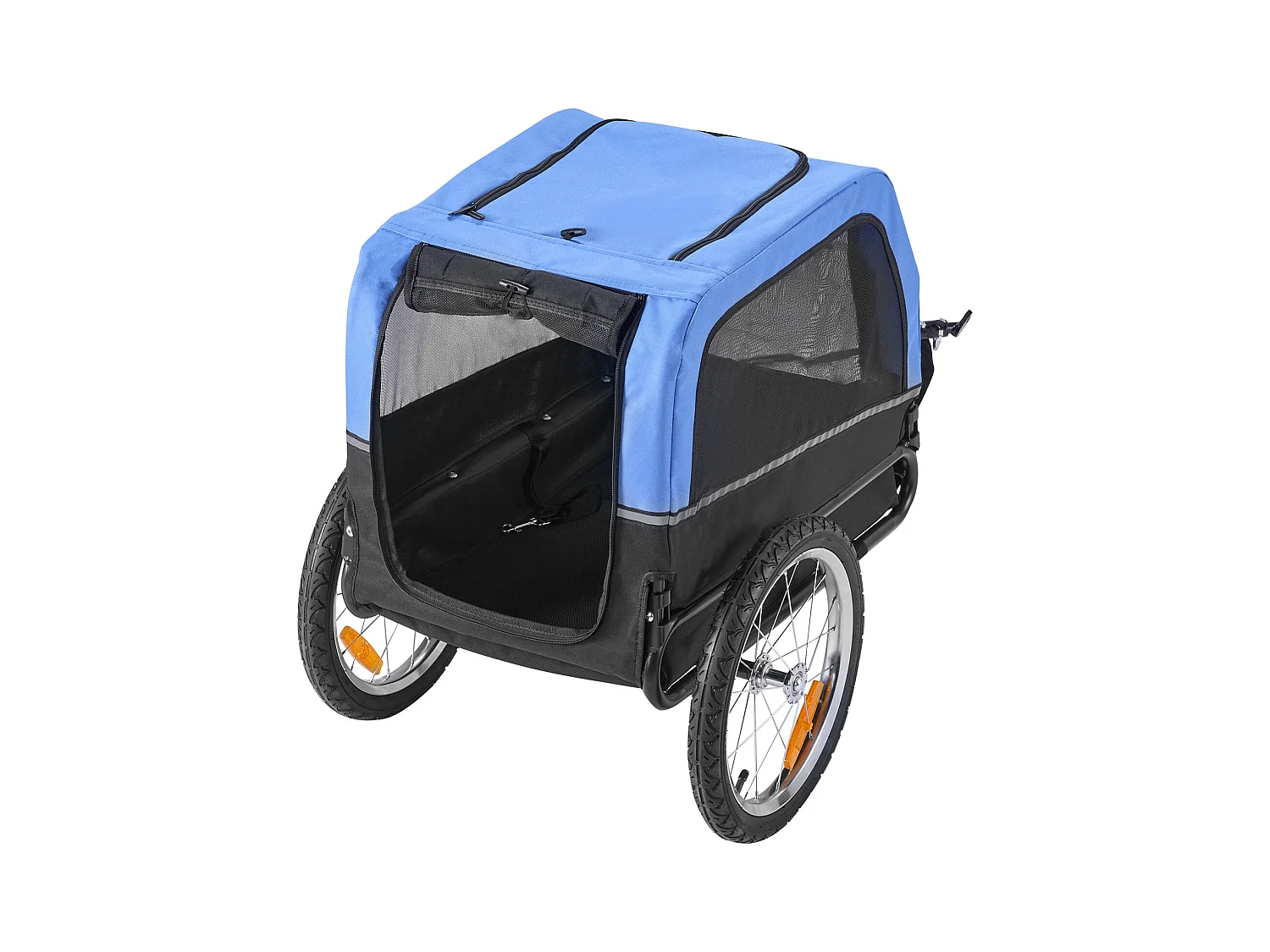 Remorque vélo SucceBuy pour Chien, Charge 30 kg, Porte Animaux de Compagnie de Vélos, Cadre Pliable Facile avec Roue à Dégagement Rapide, Réflecteur