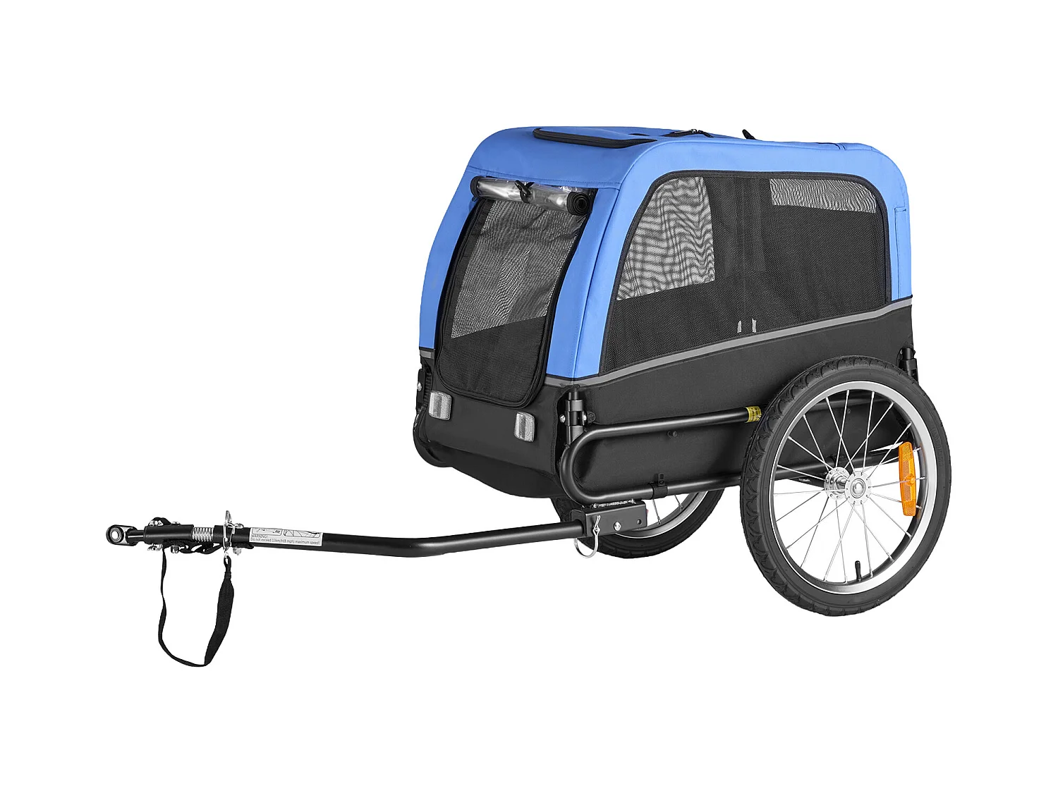 Remorque vélo SucceBuy pour Chien, Charge 30 kg, Porte Animaux de Compagnie de Vélos, Cadre Pliable Facile avec Roue à Dégagement Rapide, Réflecteur