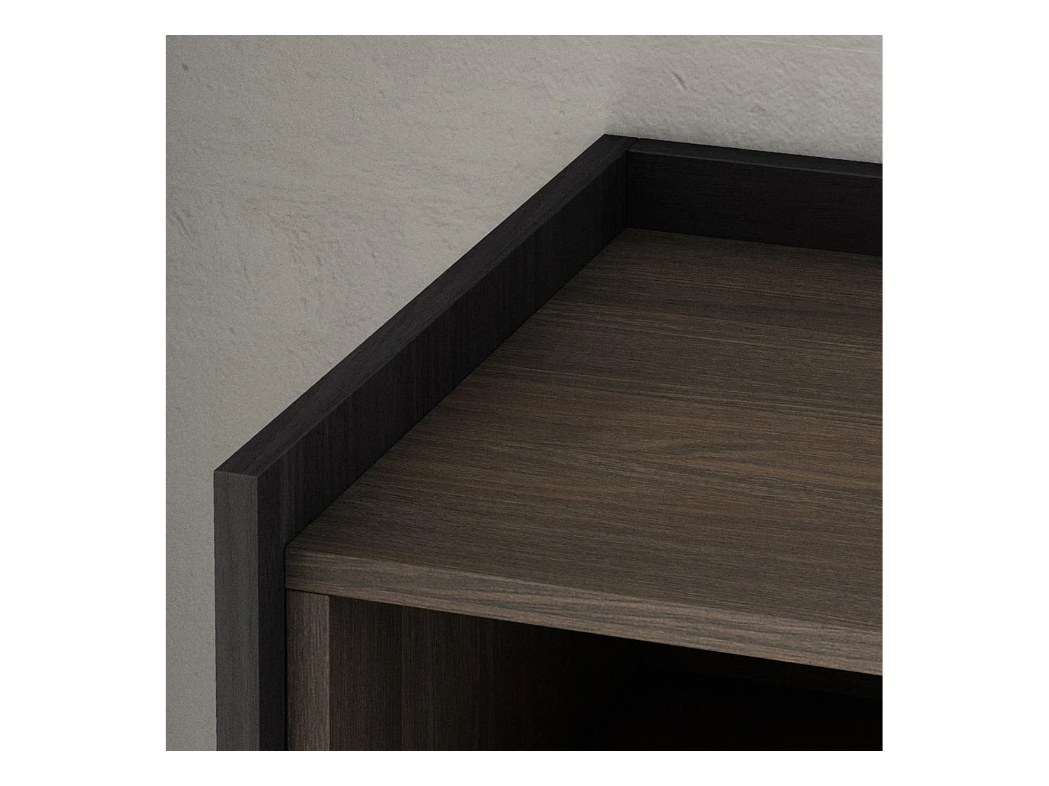 Buffet salon et cuisine, 207x80x37 cm, 4 Portes, Meuble chaussure, Chêne foncé et Noir