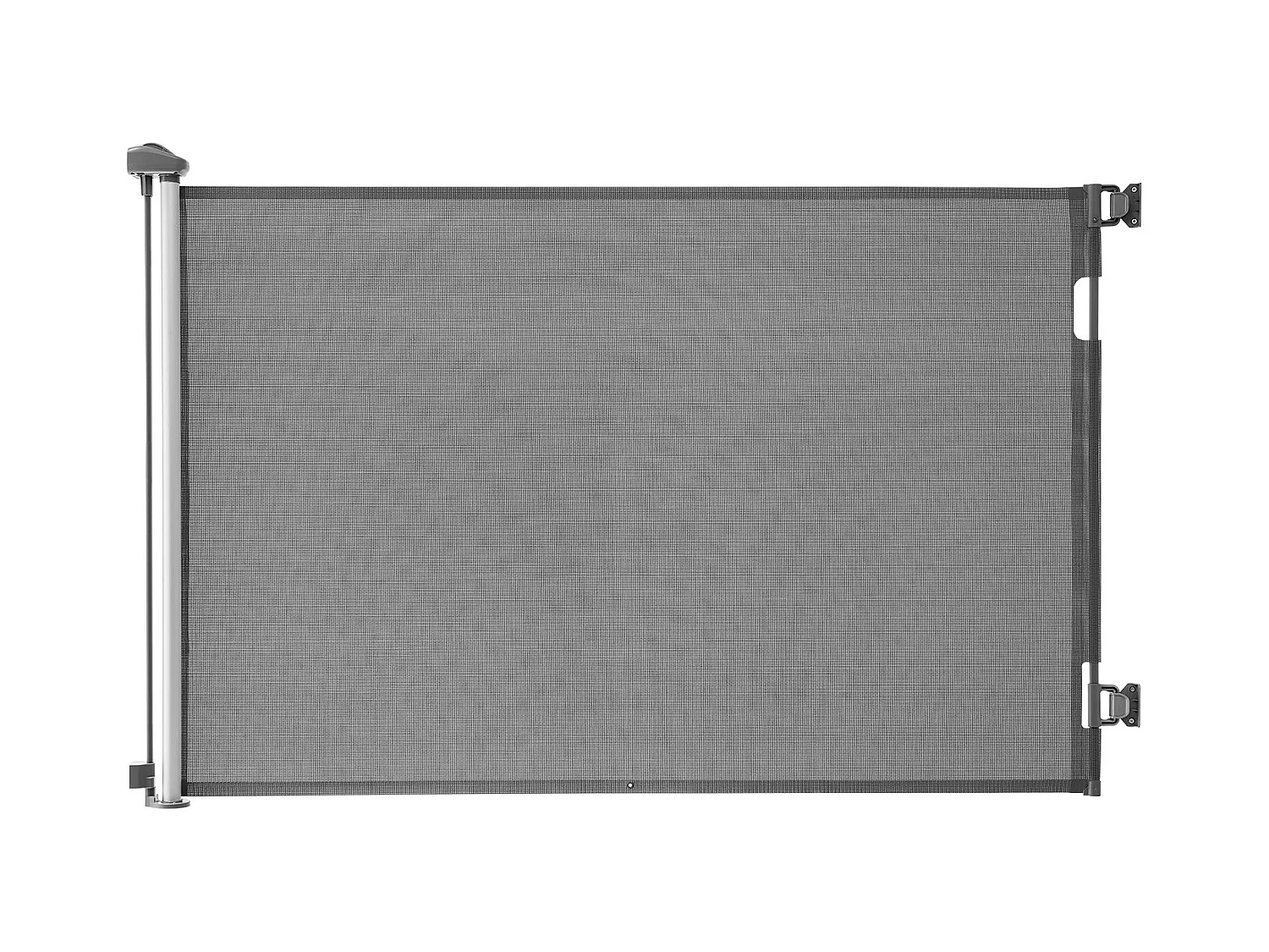 Sicherheitsbarriere SucceBuy Erweiterbar, Zaun aus Mesh 145 cm Breit und 98 cm Hoch, Barriere Retraktil für Haustiere, Ideal für Hunde und Katzen