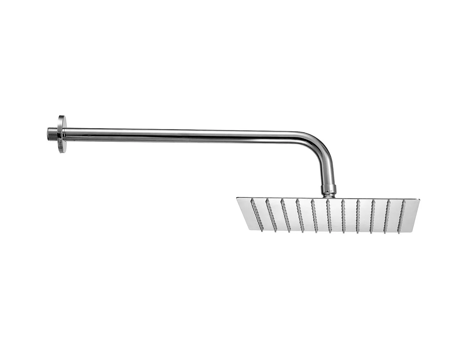 Colonne de Douche SucceBuy Kit de Douche, Système de Pluie avec Pommeau Carré 254 mm, Douchette à Main et Kit de Montage Mural, Finition Argentée